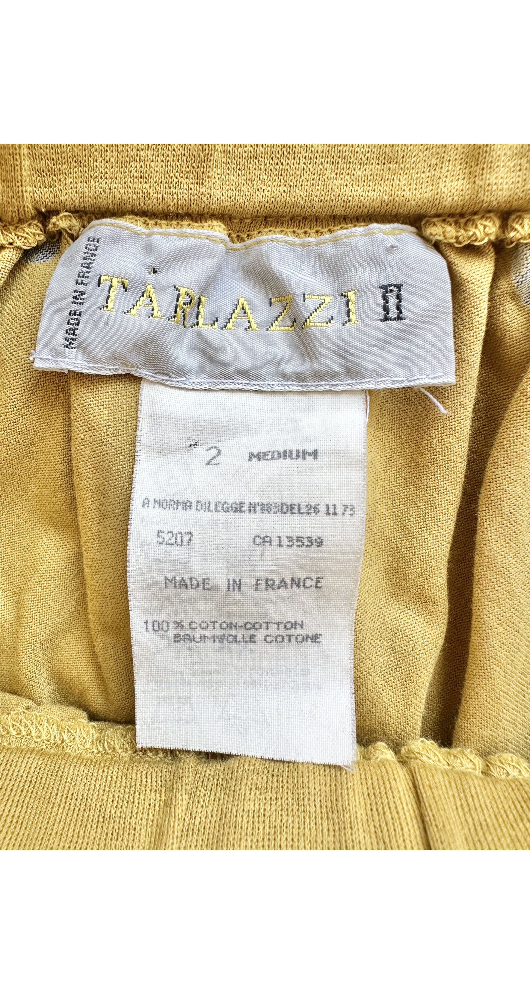 1980s Novelty Print Cotton Jersey Draped Asymmetrical Skirt