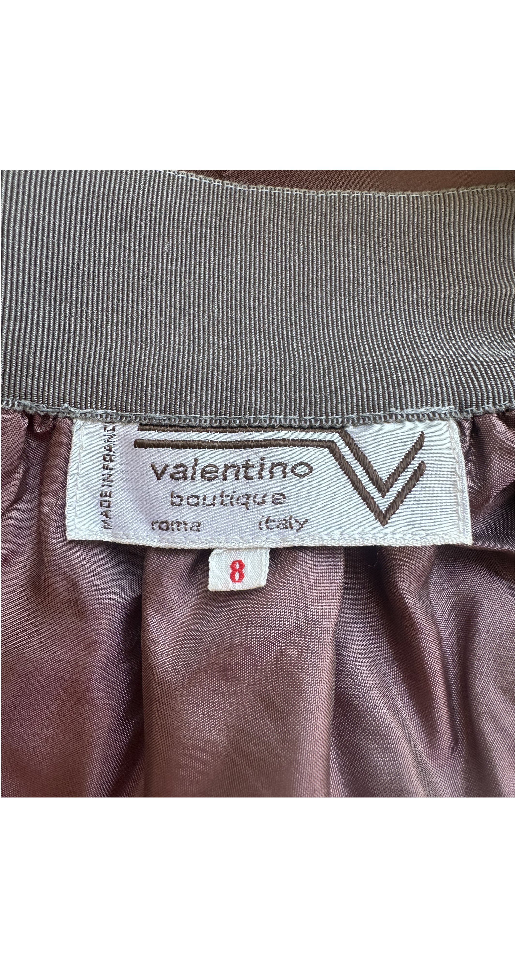 1977-78 F/W Gray Wool Braided Trim Full Skirt