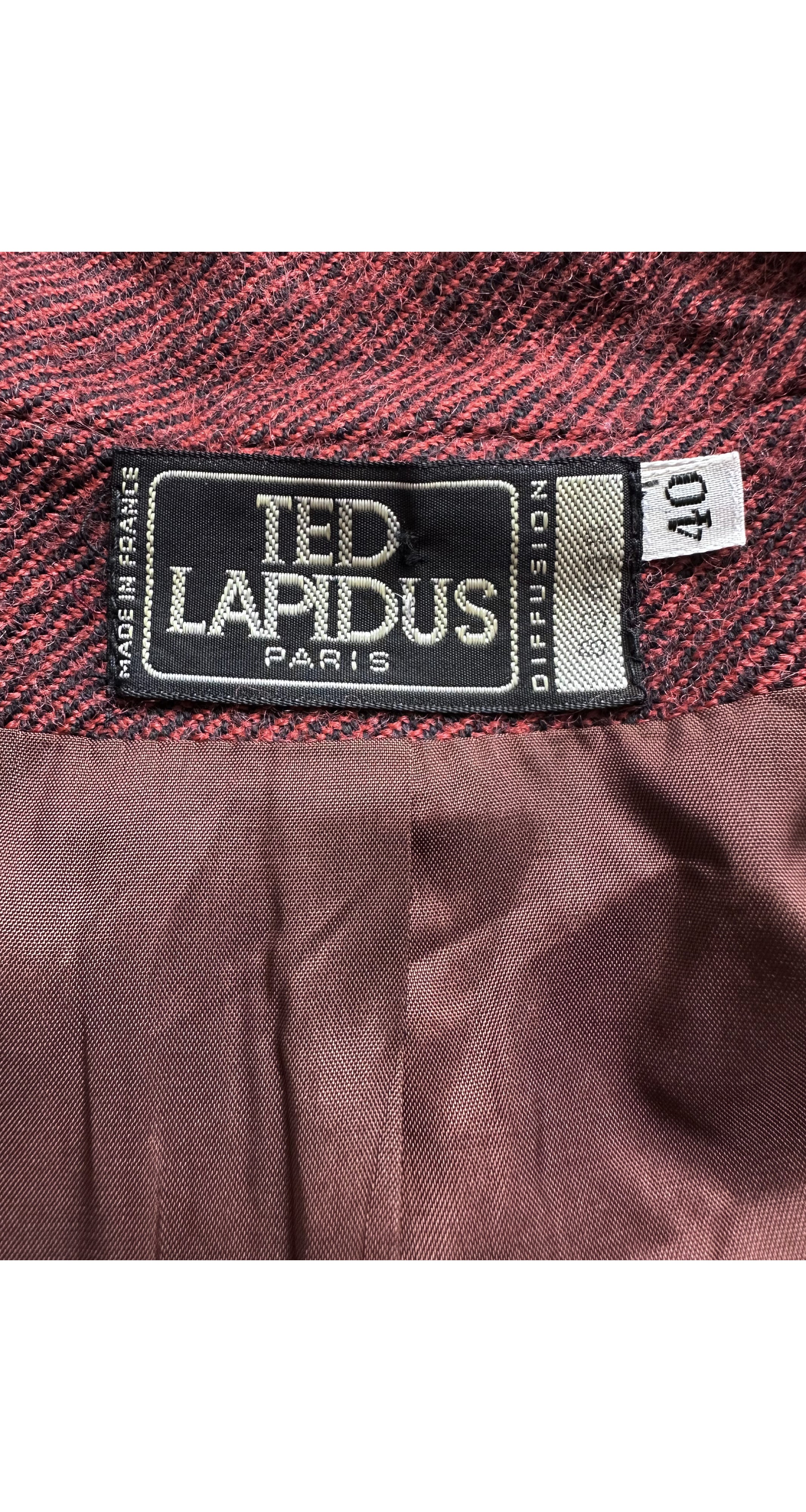 1980s Brick Red Wool Double-Breasted Trench Coat