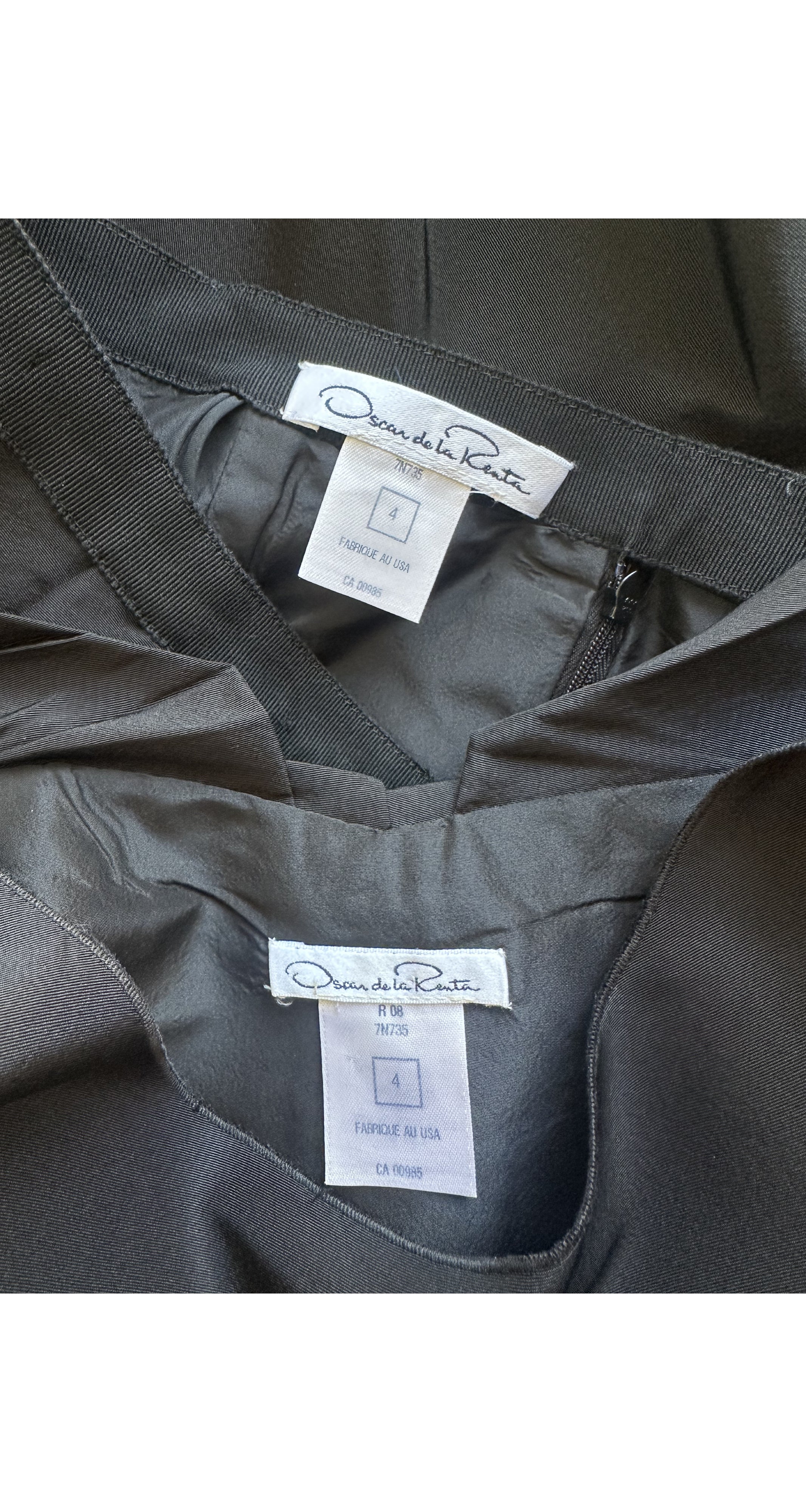 2008 Resort Black Silk Faille Ostrich Feather Trim Cocktail Set