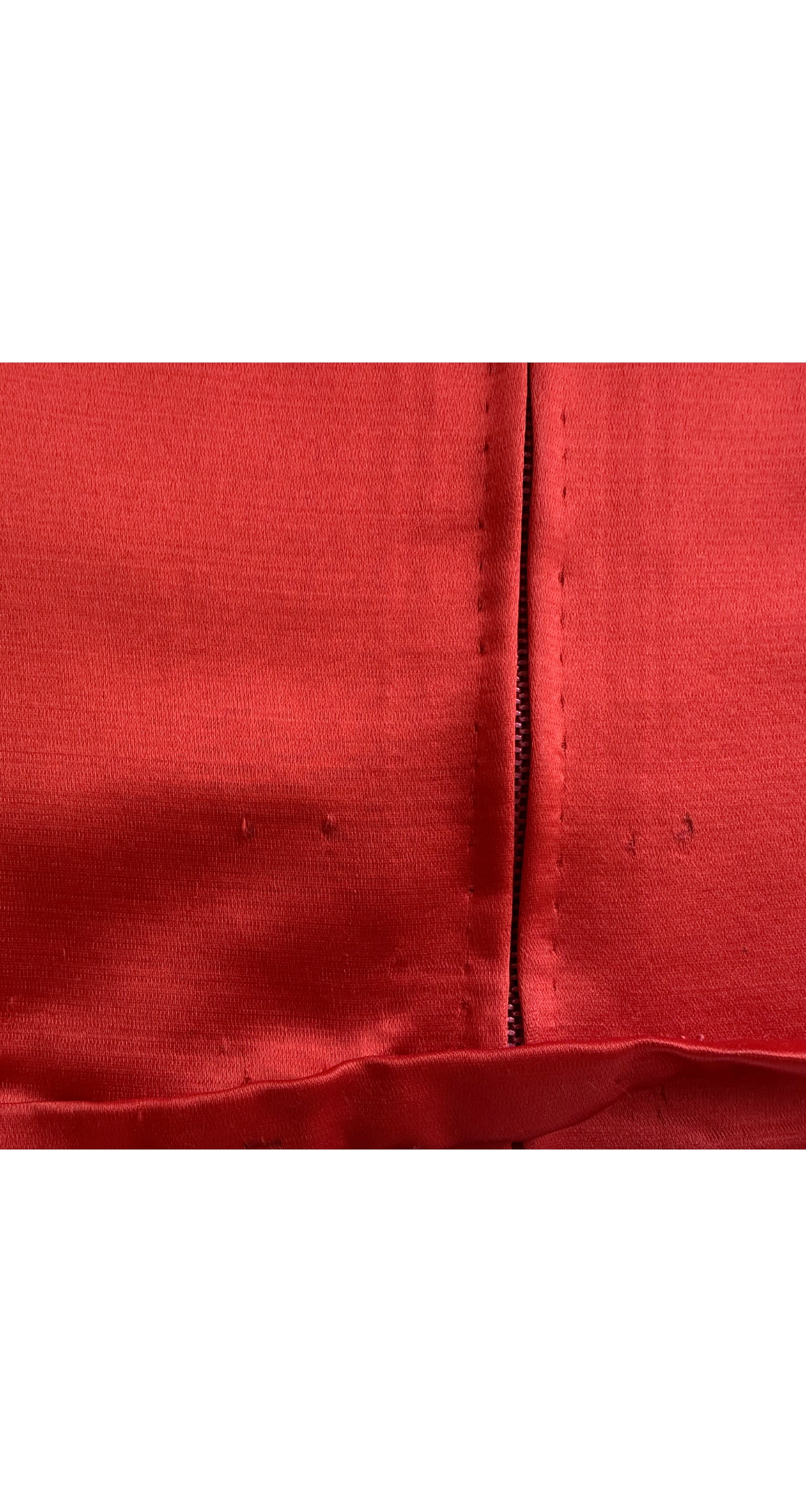 1972-73 F/W Demi-Couture Red & Black Silk Satin Pierrot Evening Set