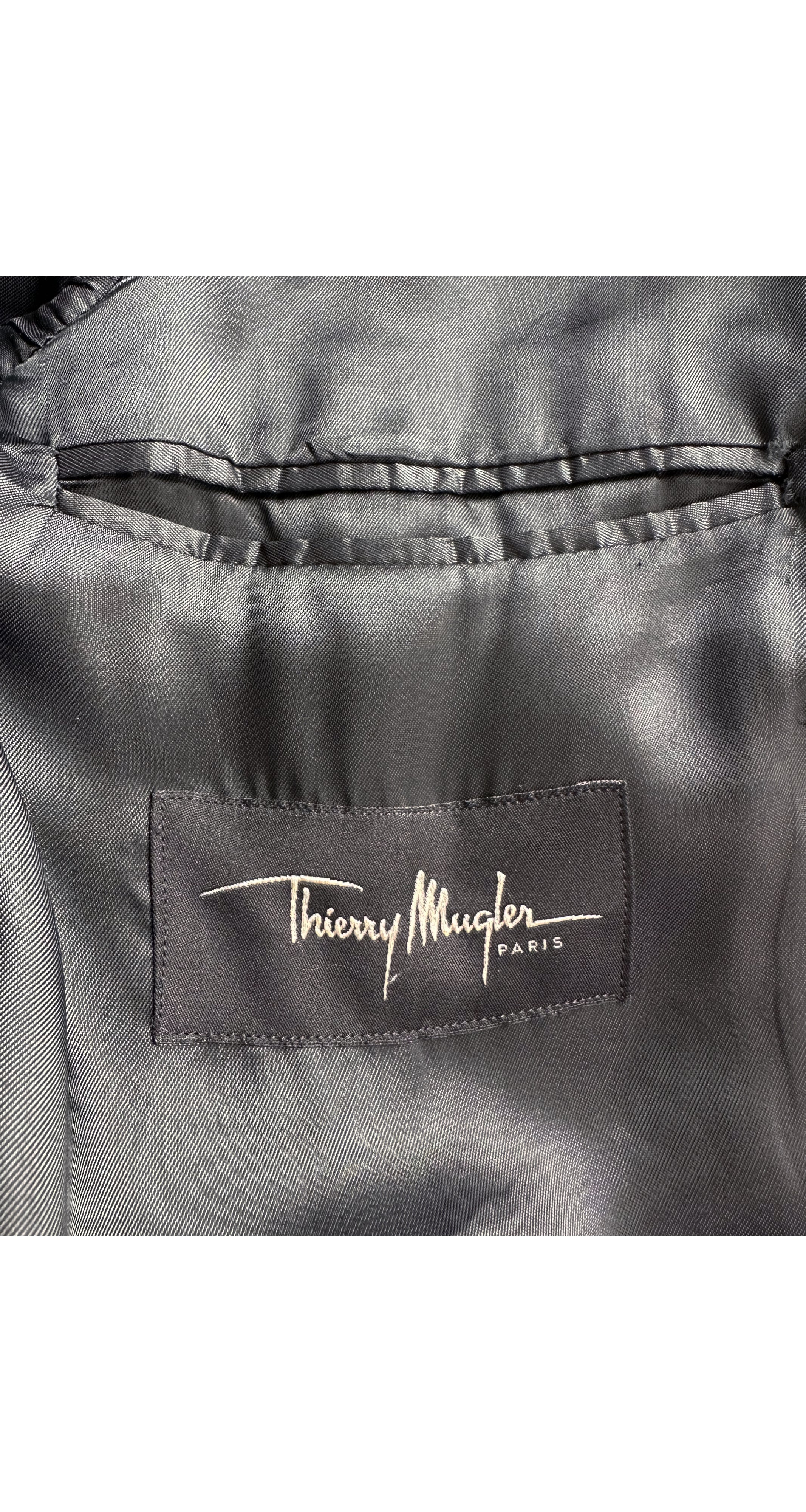 2000s Men's Black Alpaca Wool Stand-Up Collar Jacket