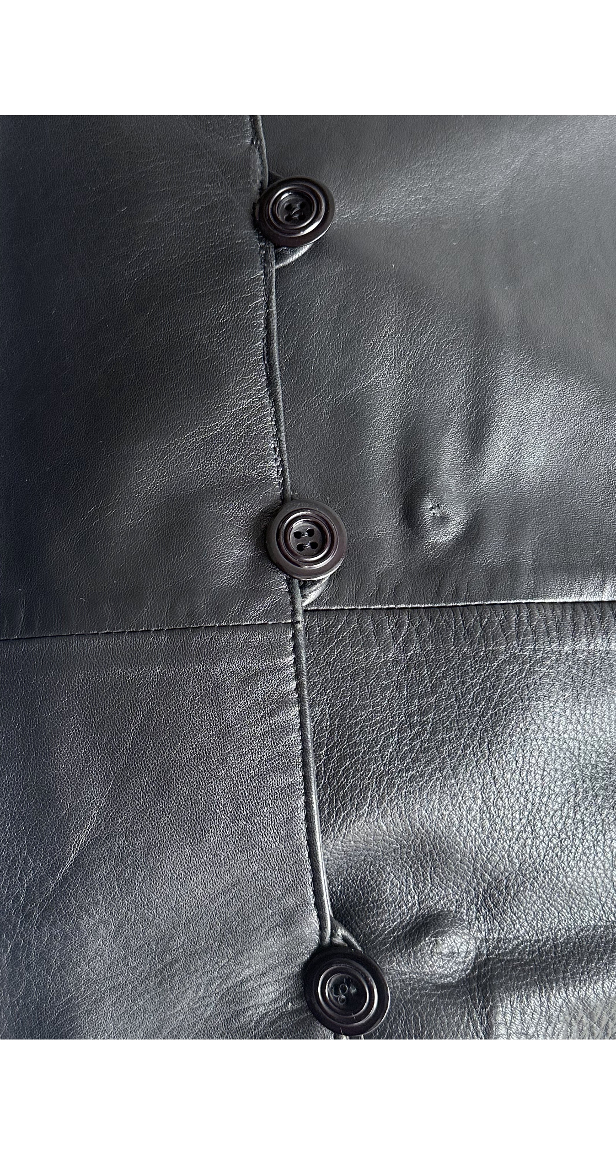 1980s Black Leather Dolman Sleeve Blouson Jacket