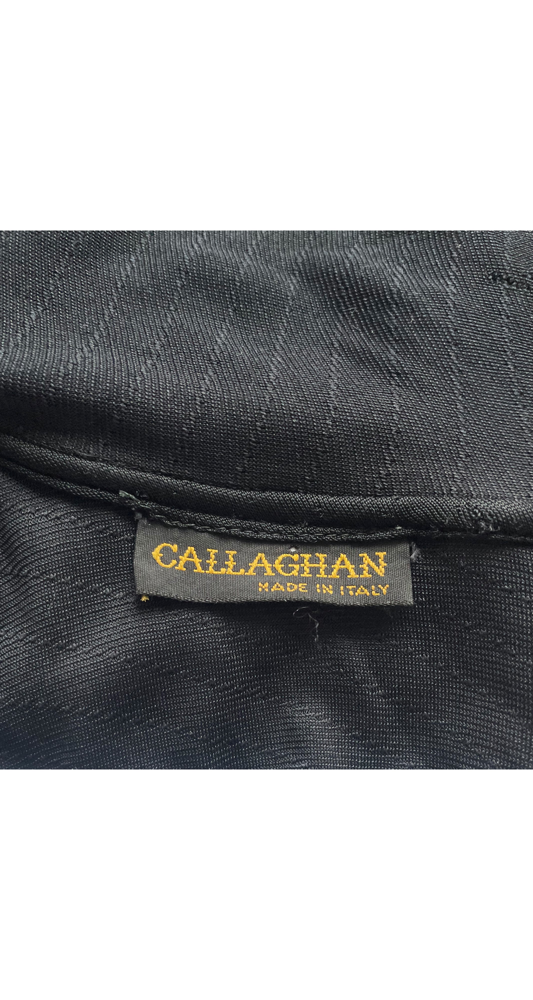 1980s Black Viscose Jersey Cocoon Tunic Dress