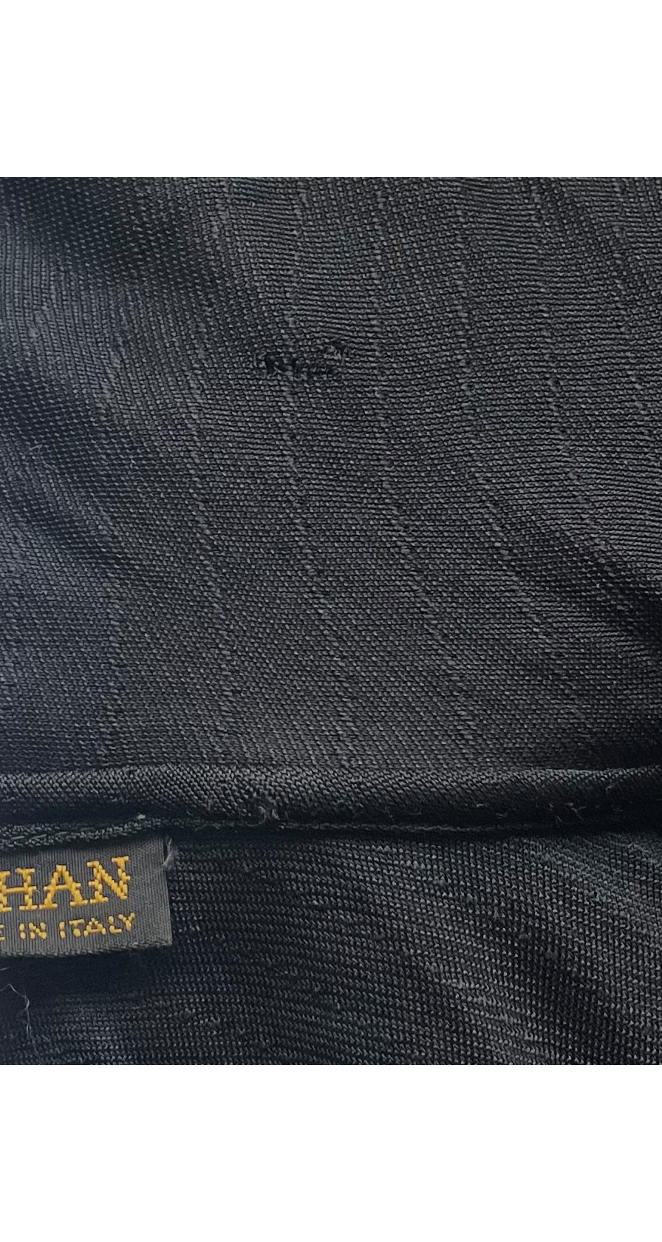 1980s Black Viscose Jersey Cocoon Tunic Dress