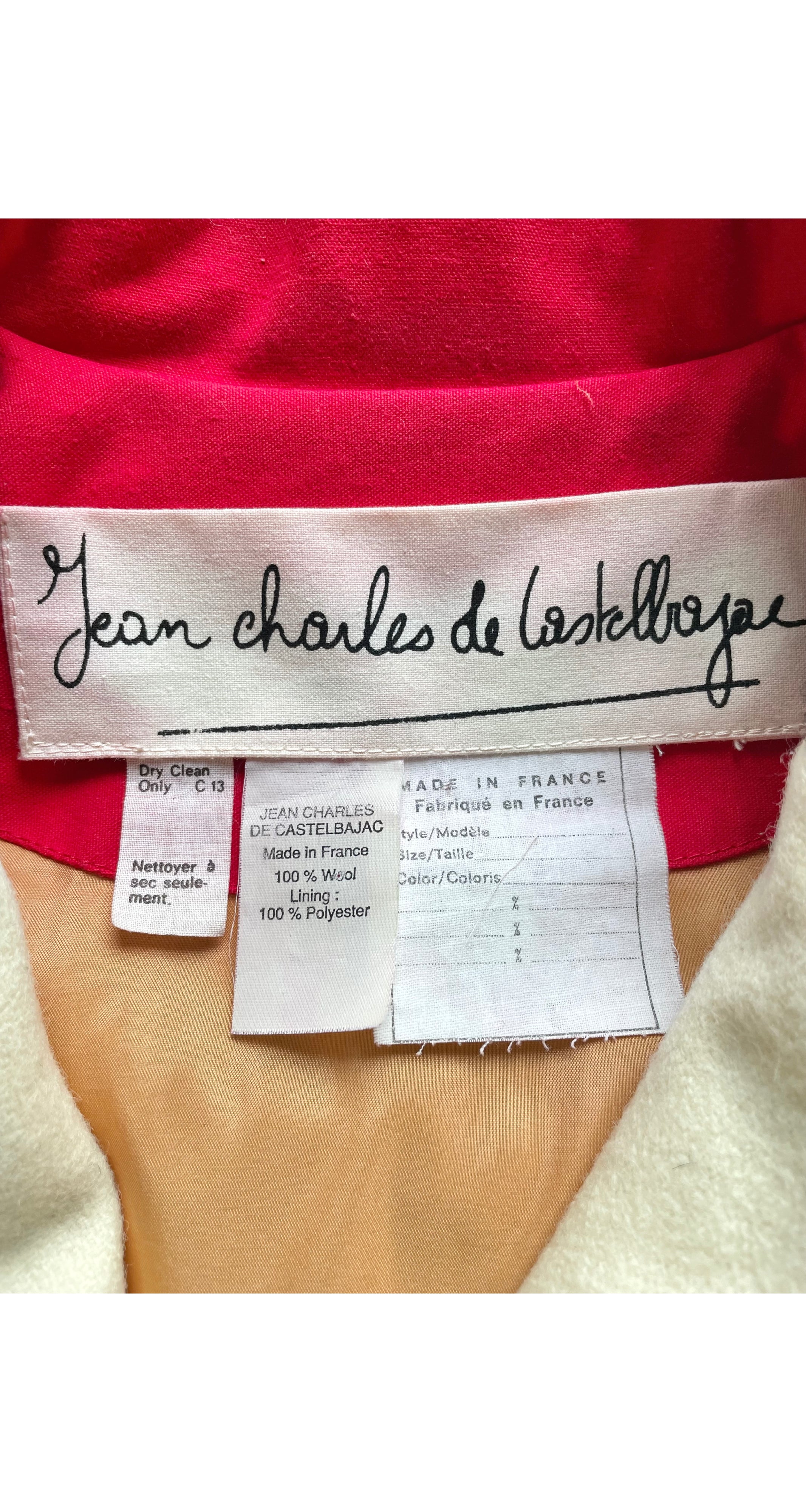 1980s Cut-Out Appliqué Color-Block Wool Jacket