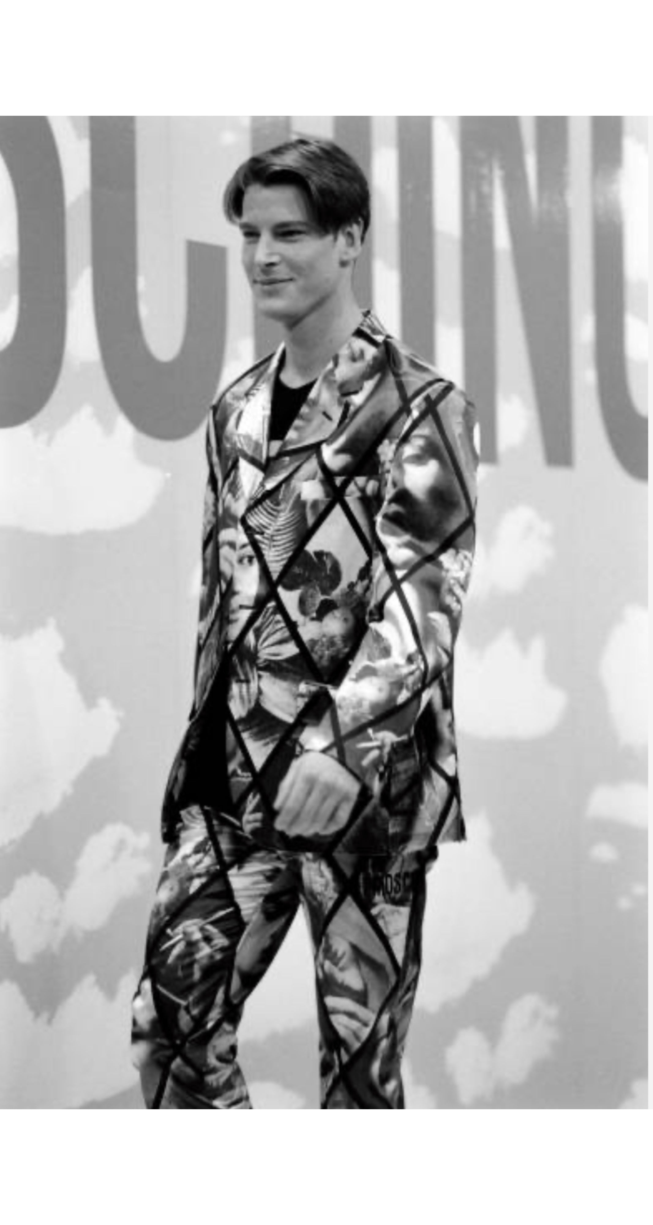 1995 F/W Men's Caravaggio Print Satin Pants