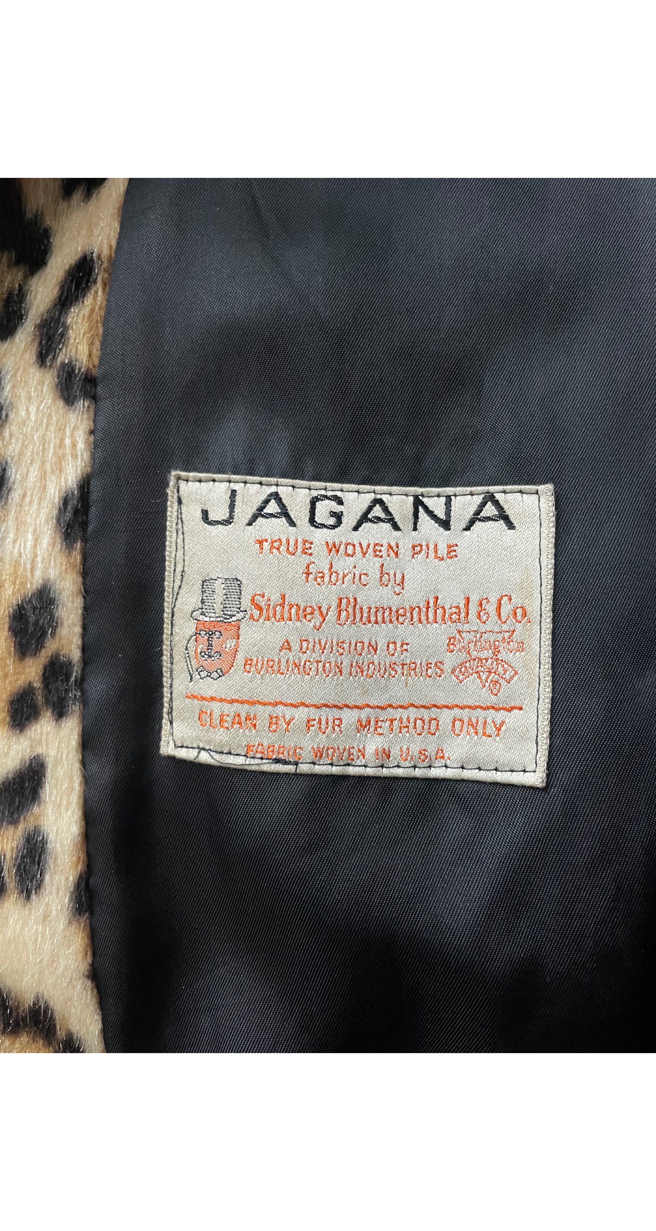 1960s Leopard Print Faux Fur Collared Jacket