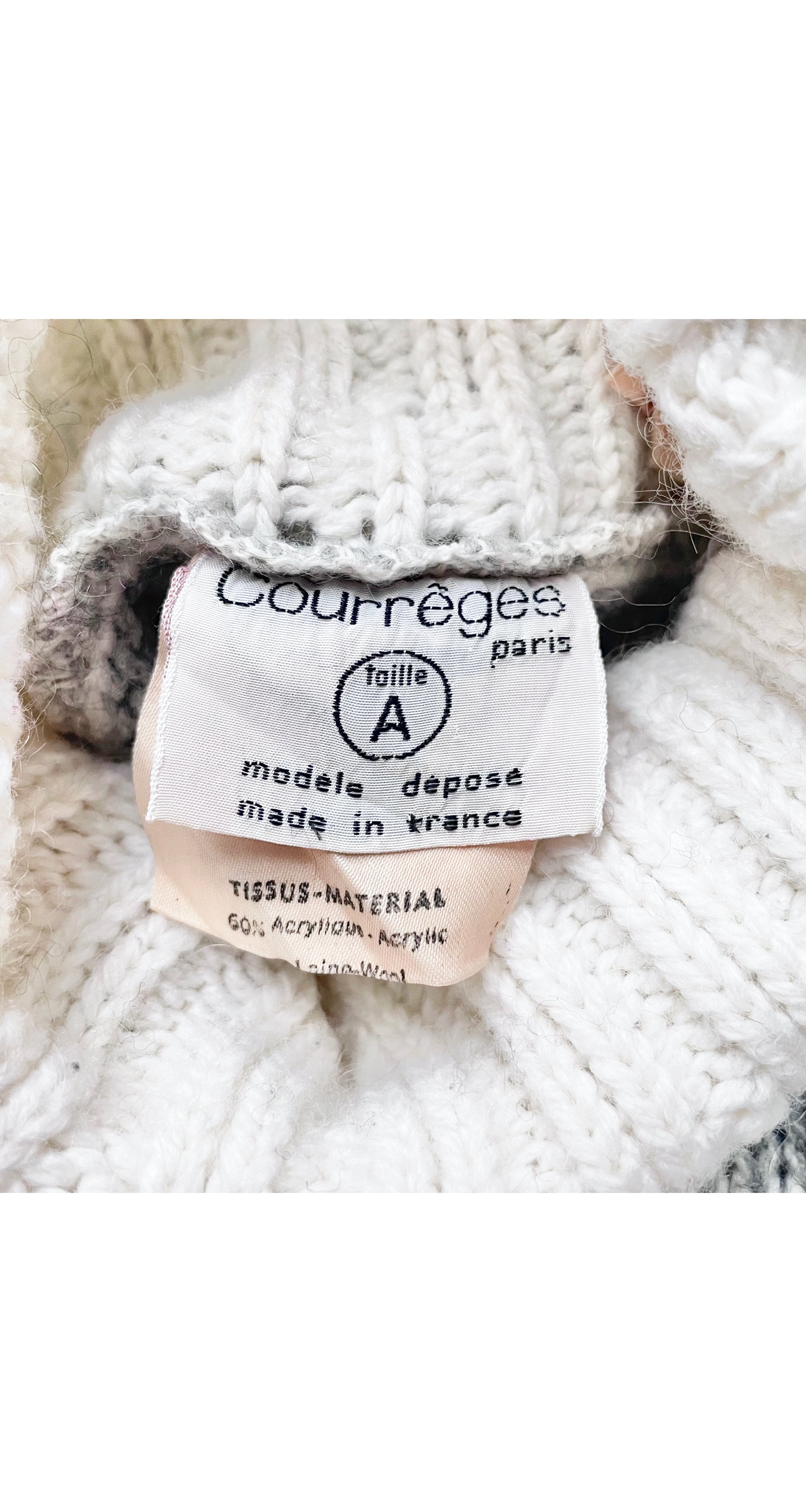 1970s Logo Striped Knit Turtleneck Sweater