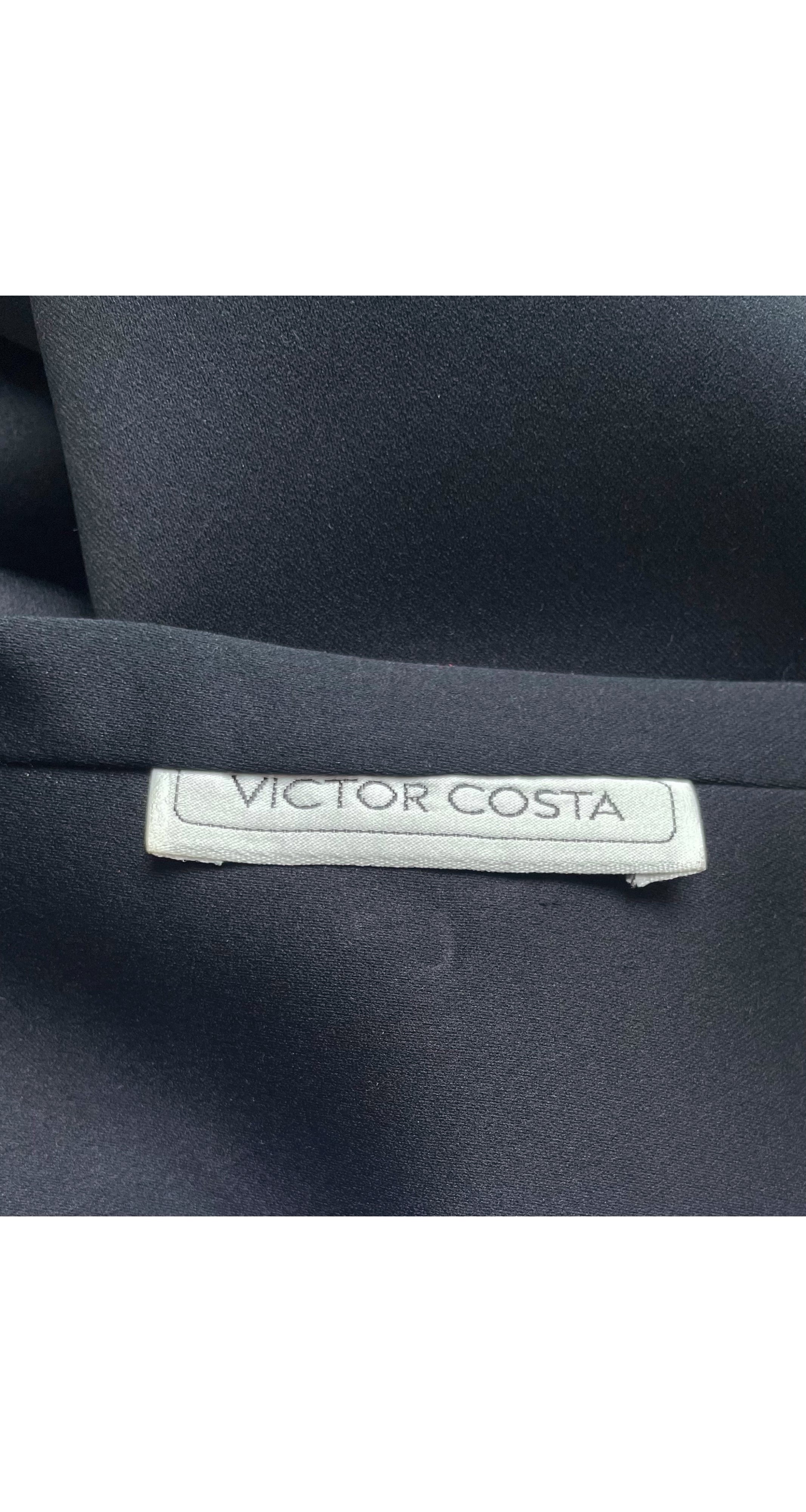 1980s Black Satin Tassel Evening Shawl