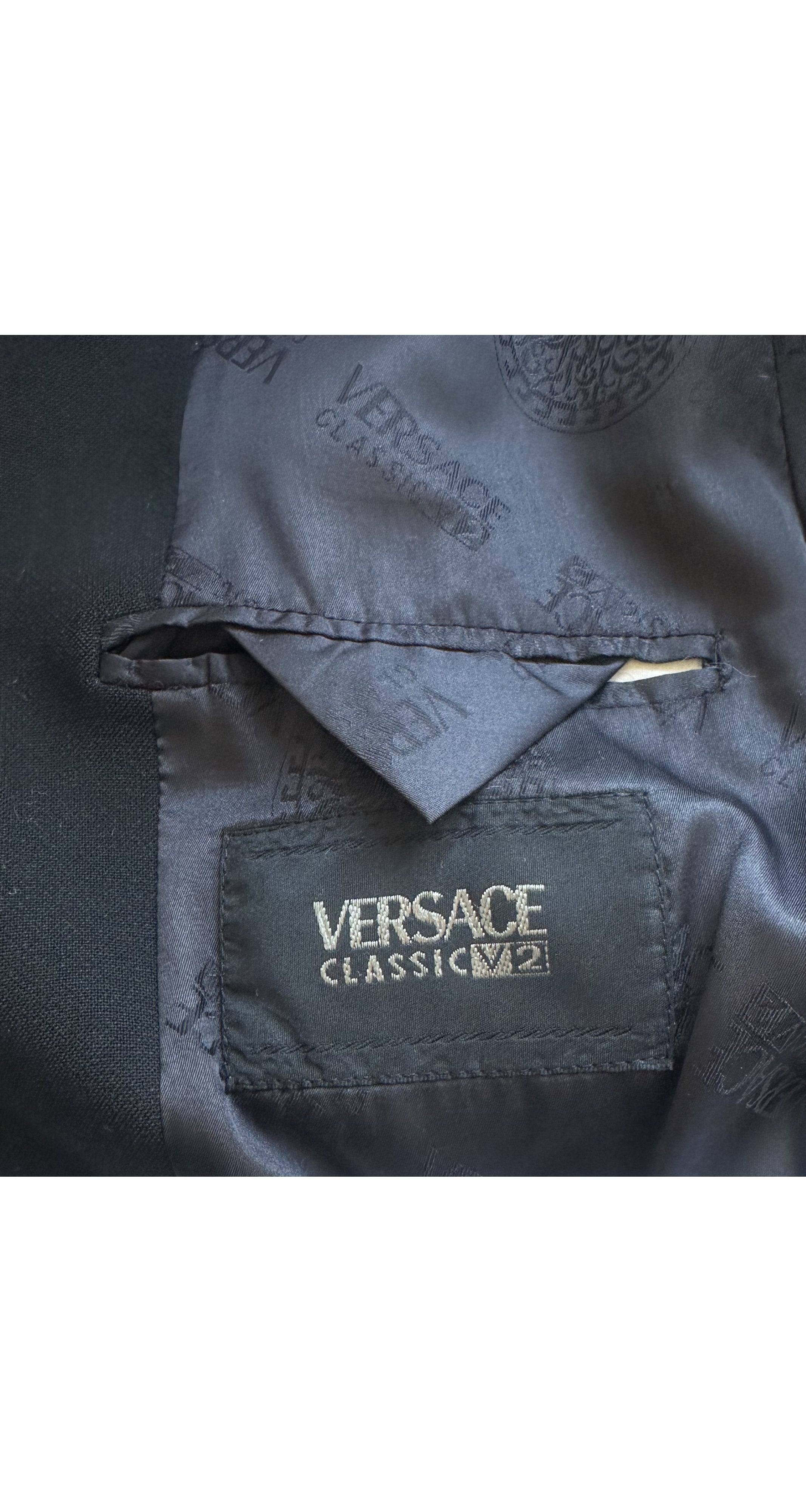 1990s Men's Black Collared Overcoat