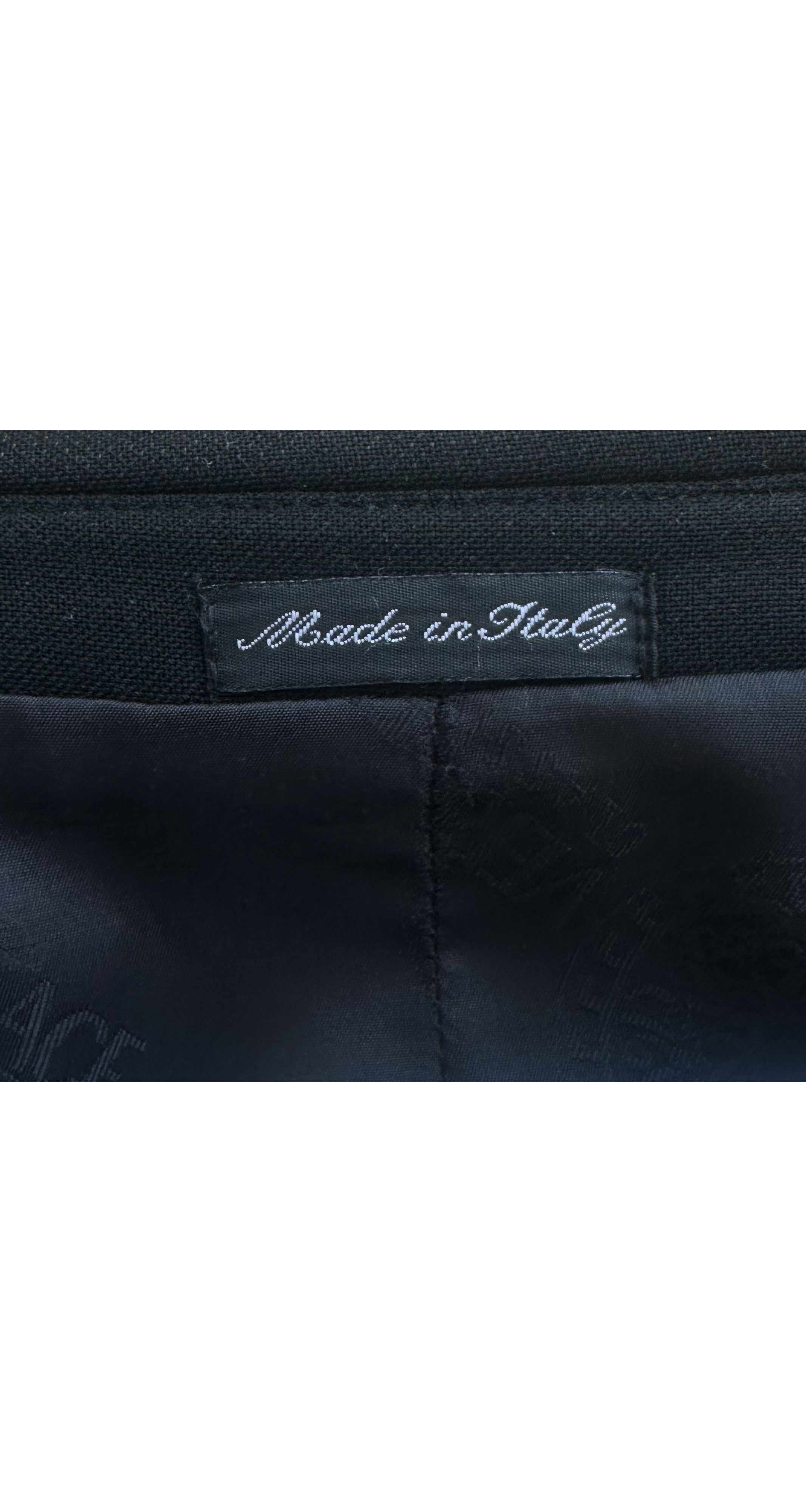 1990s Men's Black Collared Overcoat