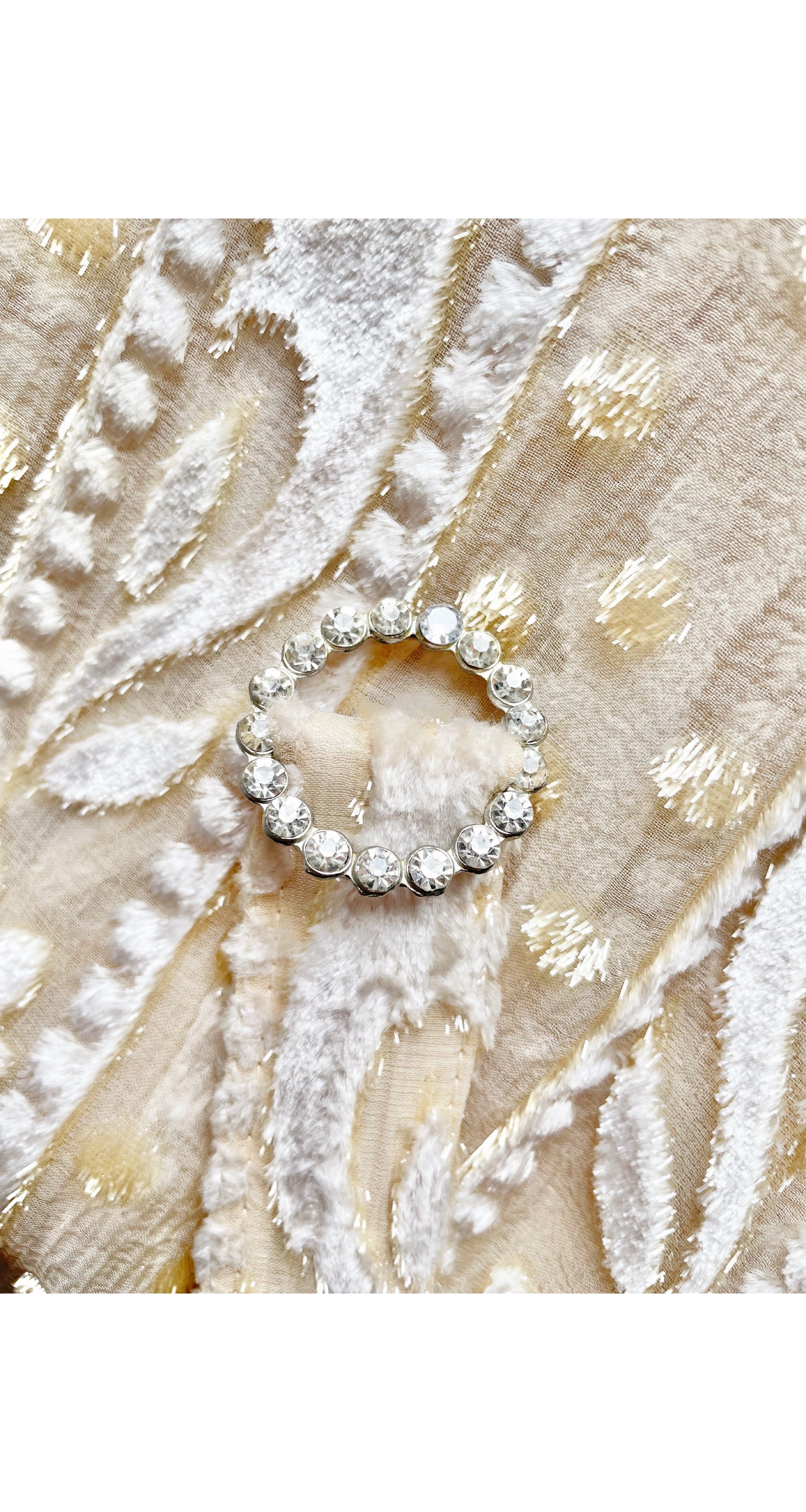 1970s Cream Silk Devoré Top & Skirt Evening Set