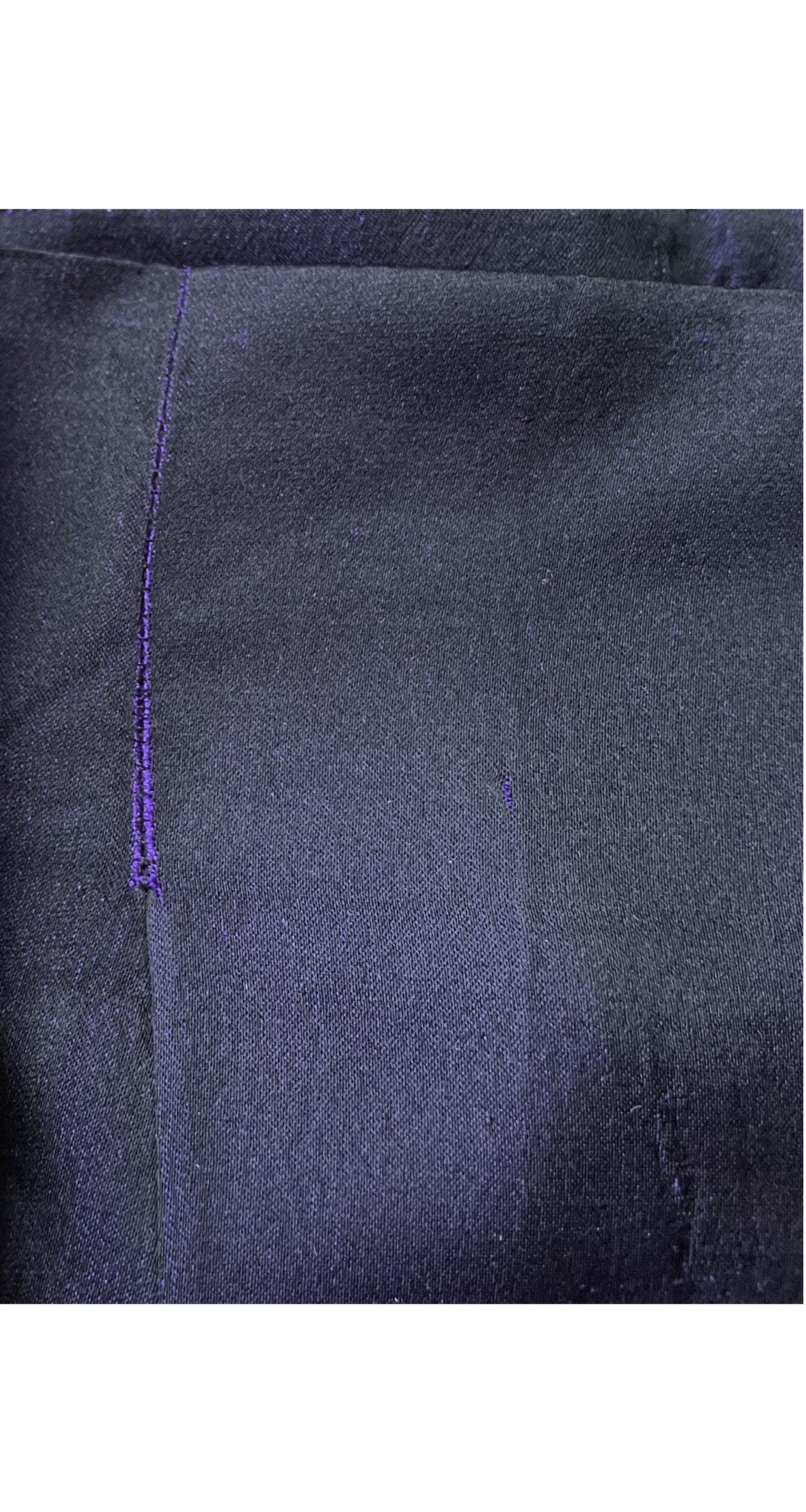 1989-90 F/W Iridescent Purple Silk High-Waisted Trousers