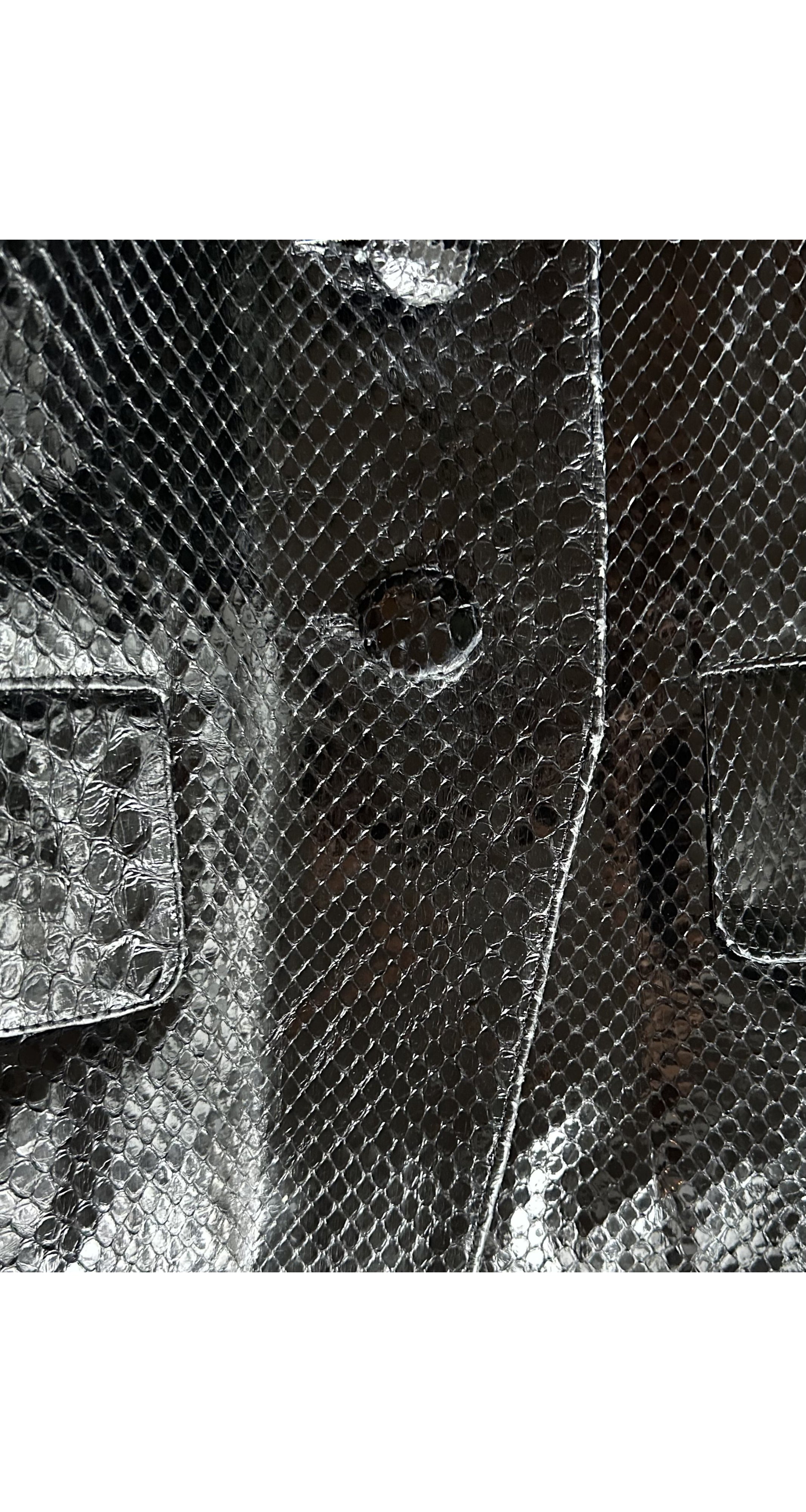 1986-87 F/W Black Snakeskin Stand Up Collar Jacket