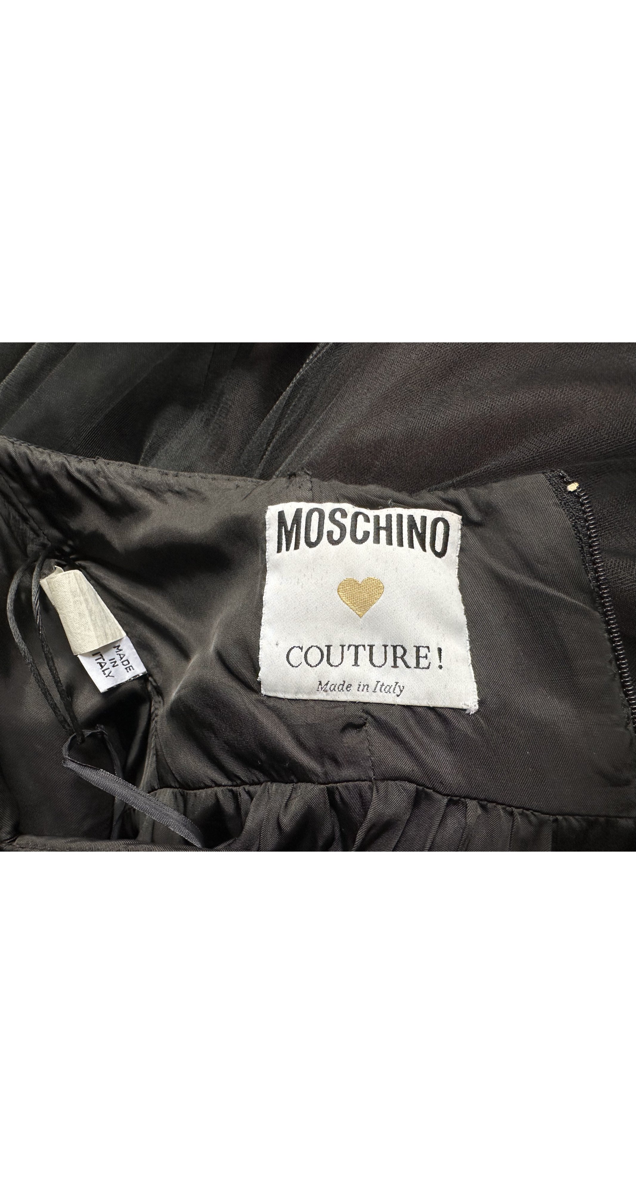 1990-91 F/W Roman Centurion Black Bustier Evening Gown