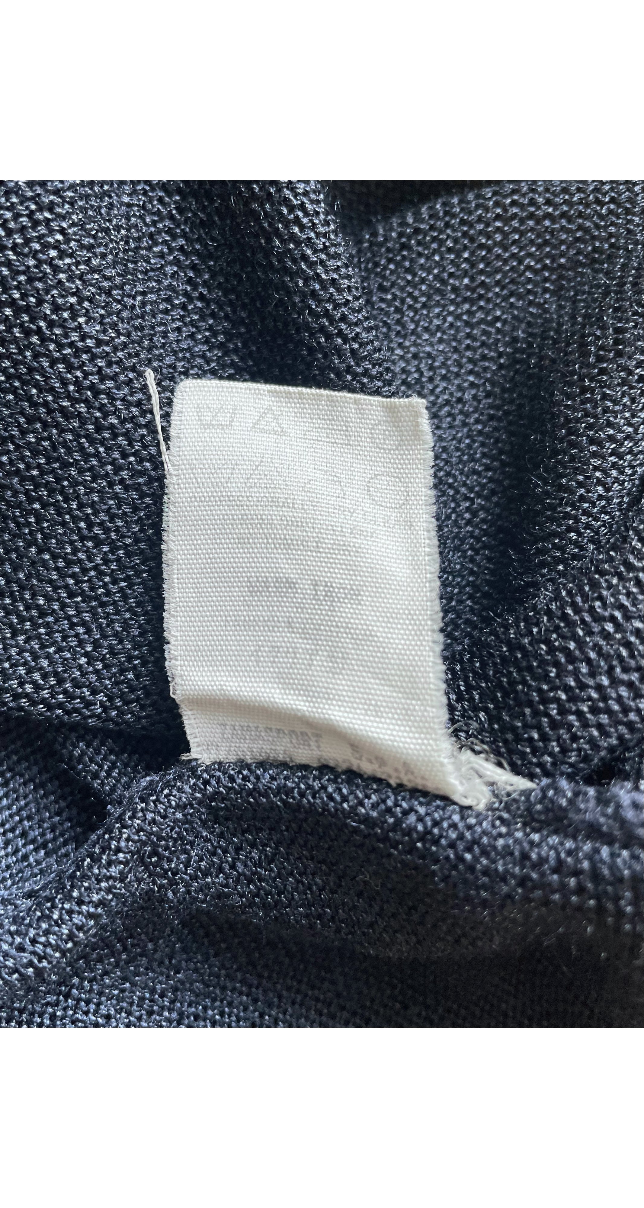 1987 Navy Silk Knit Oversized Short Sleeve Top