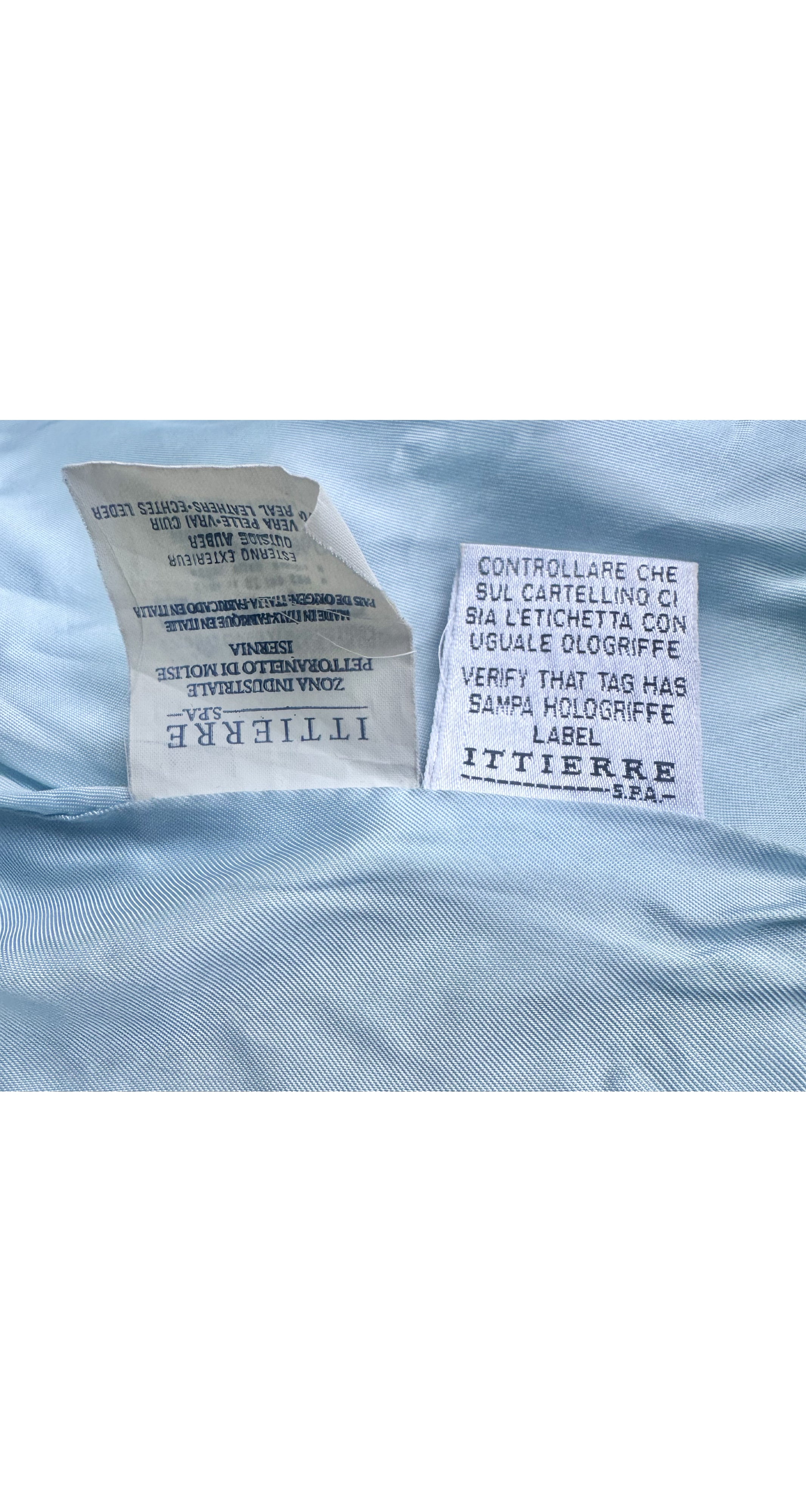 1990s Powder Blue Leather Cropped Jacket