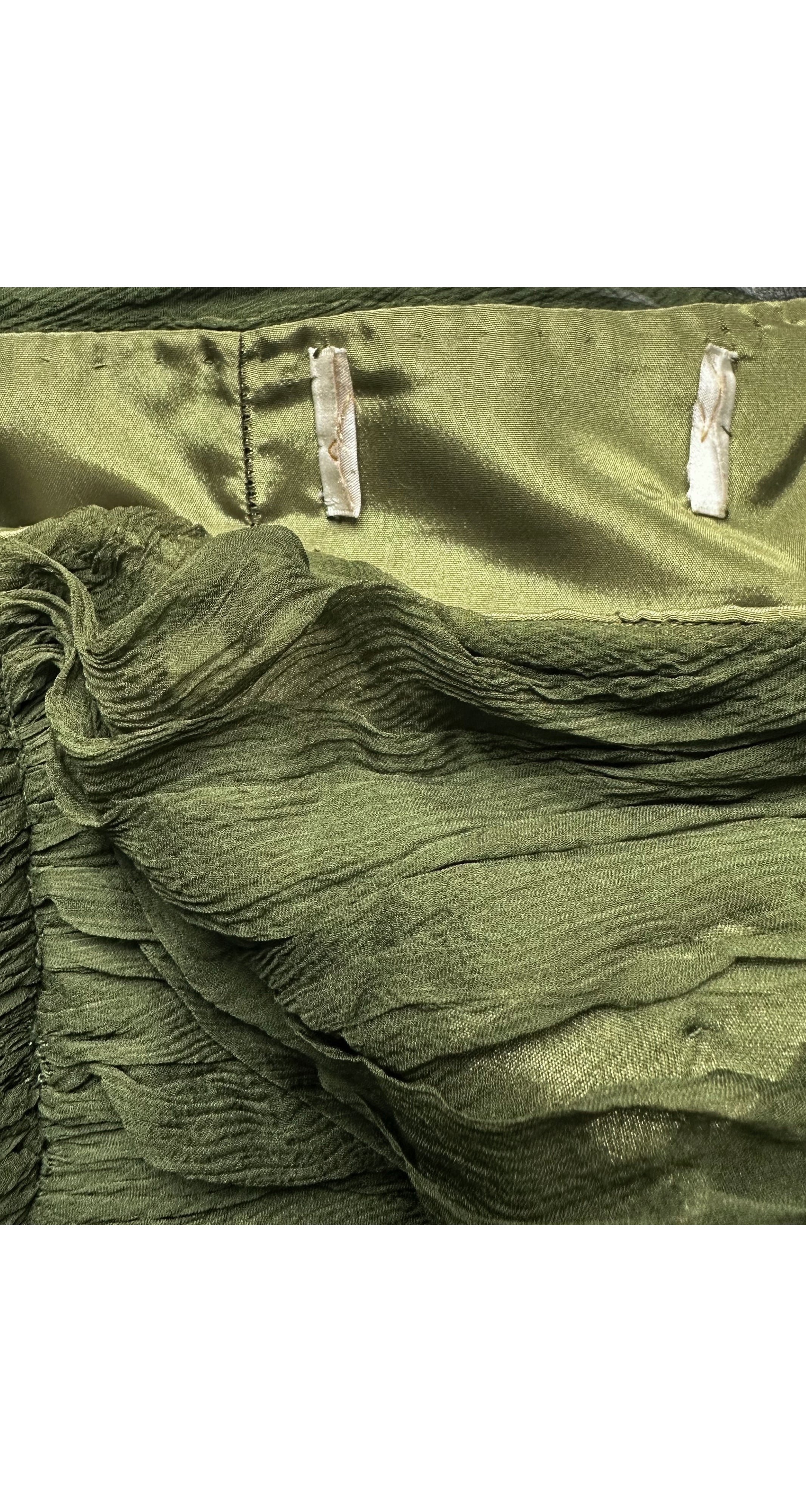 1980s Floral Silk Chiffon Detachable Sleeve Evening Dress