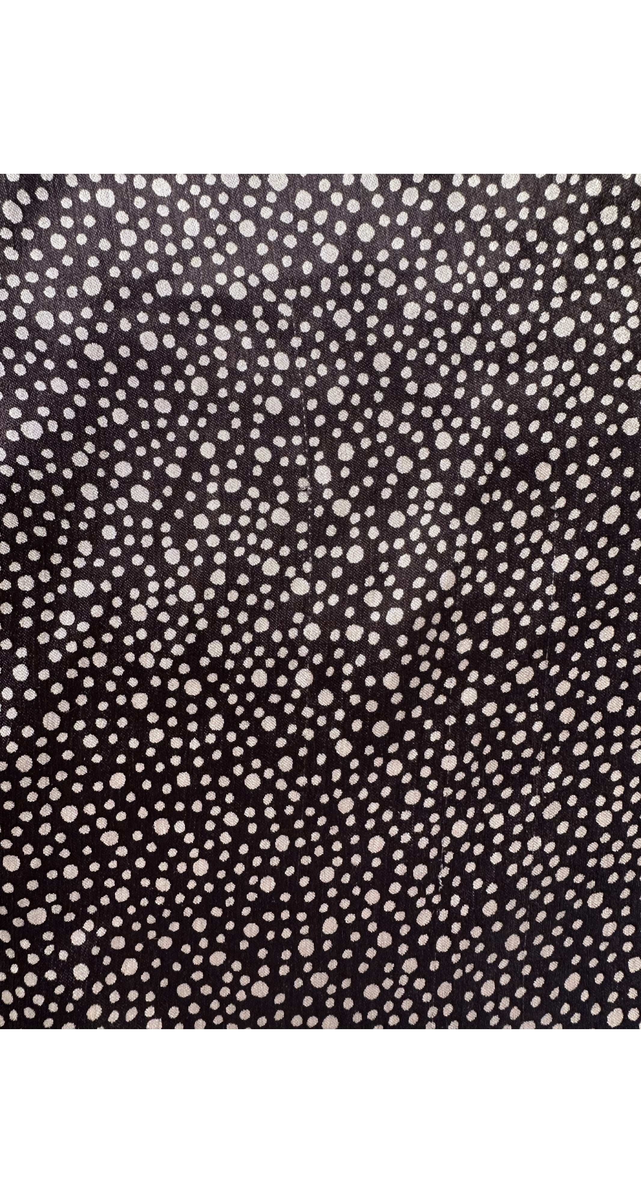 1972-73 F/W Dot Print Brown Balloon Sleeve Blouse