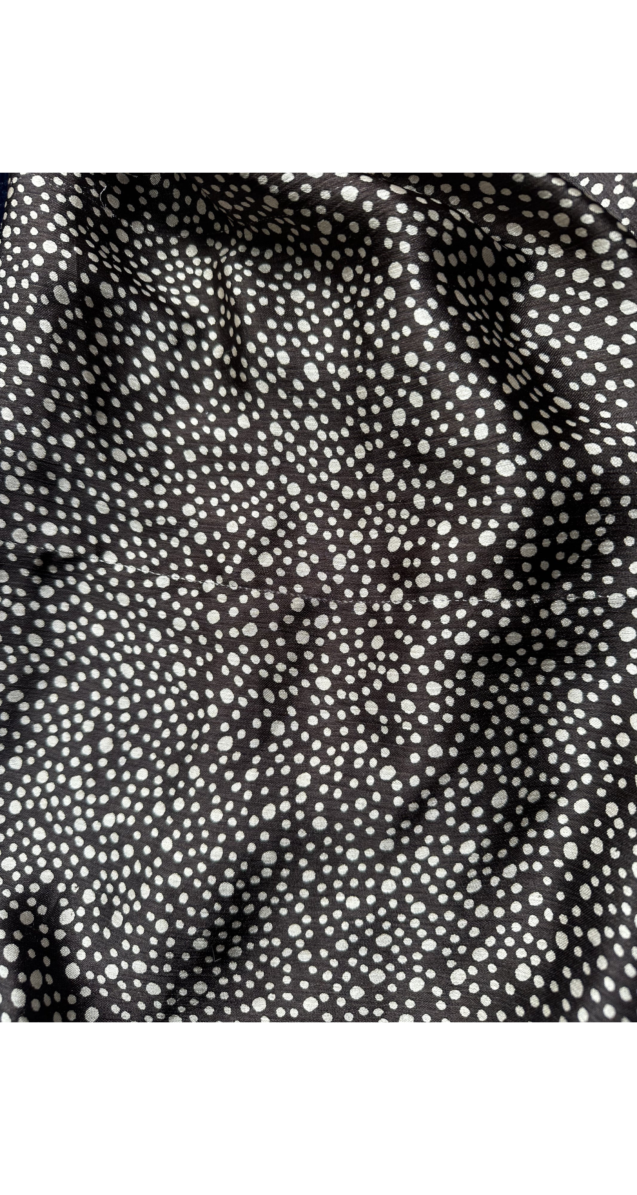 1972-73 F/W Dot Print Brown Balloon Sleeve Blouse