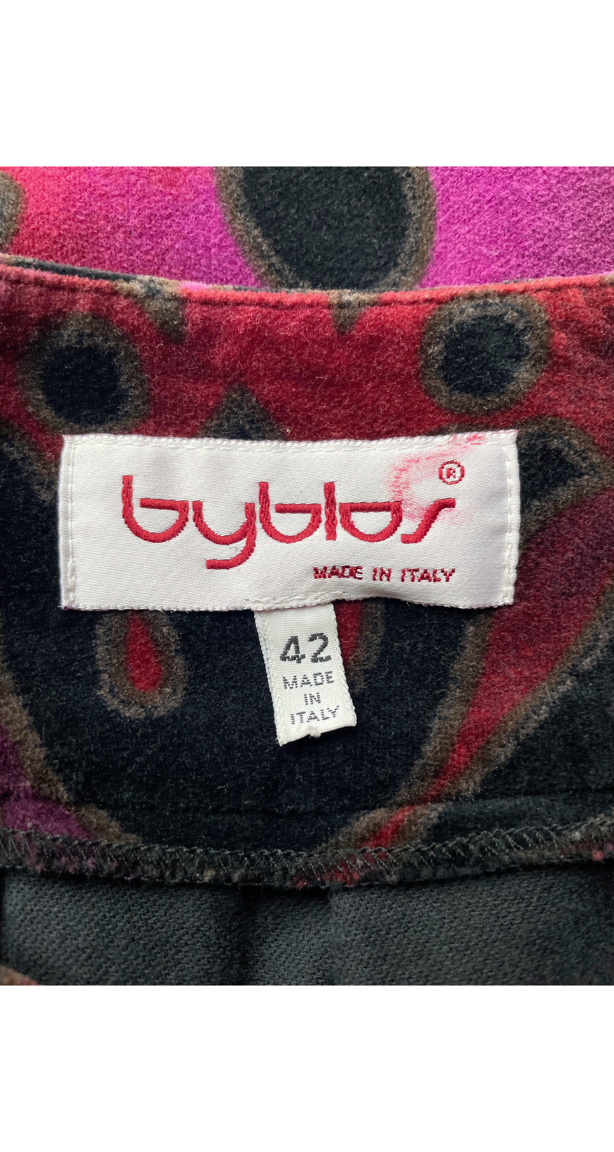 1988-89 F/W Baroque Print Cotton Velvet Bubble Mini Skirt