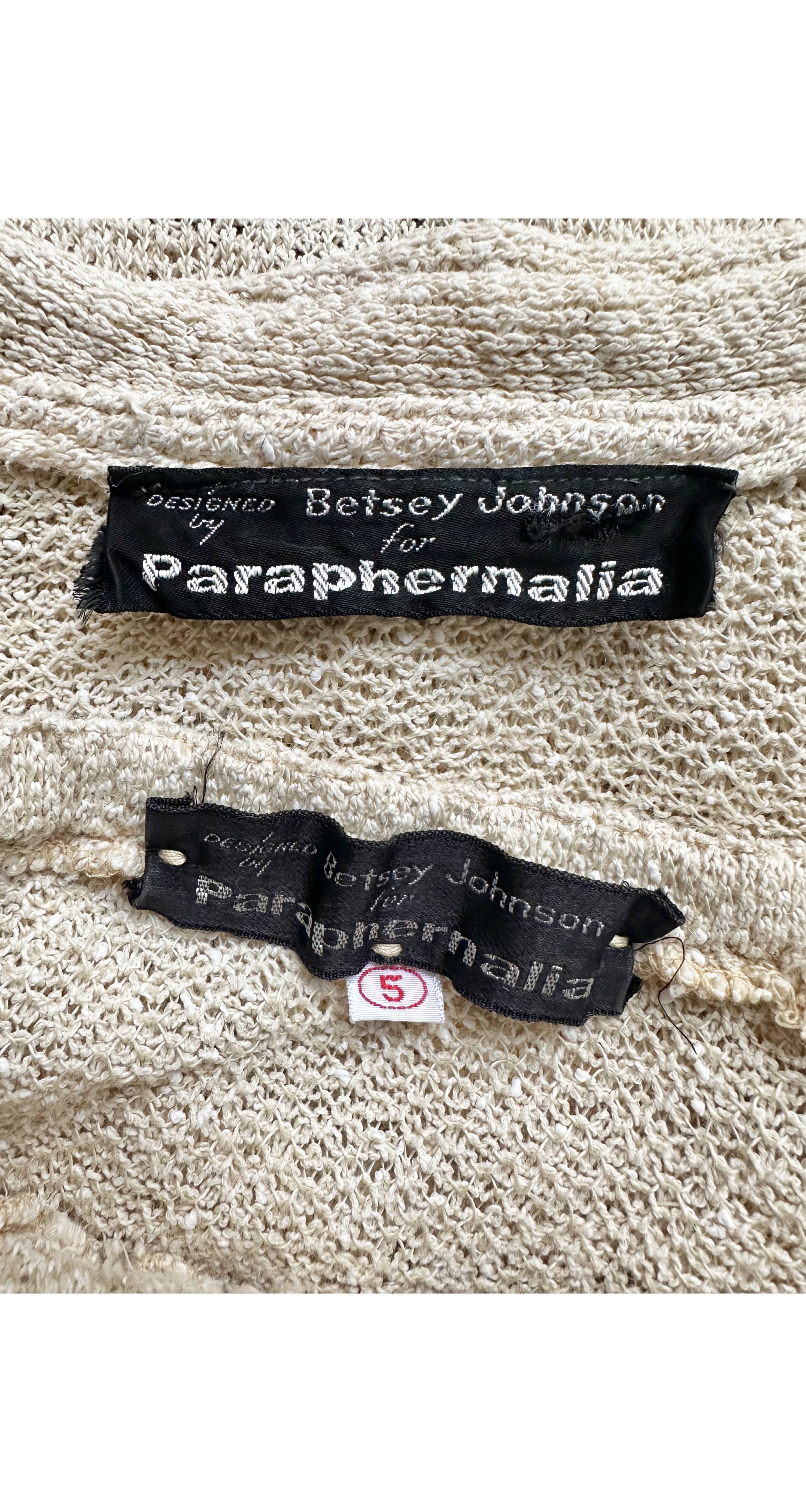 1960s Cotton Knit Chelsea Collar Top & Mini Skirt Set