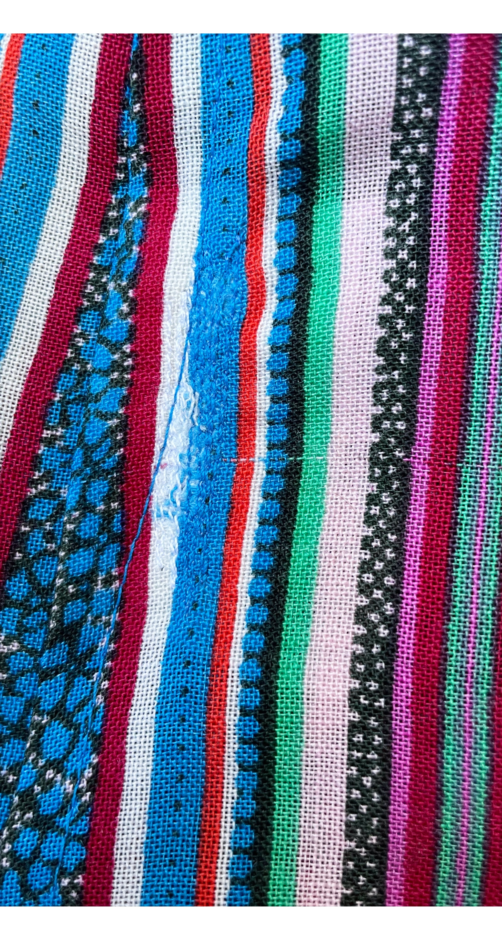 1978 S/S Runway Striped Wool Challis Dress