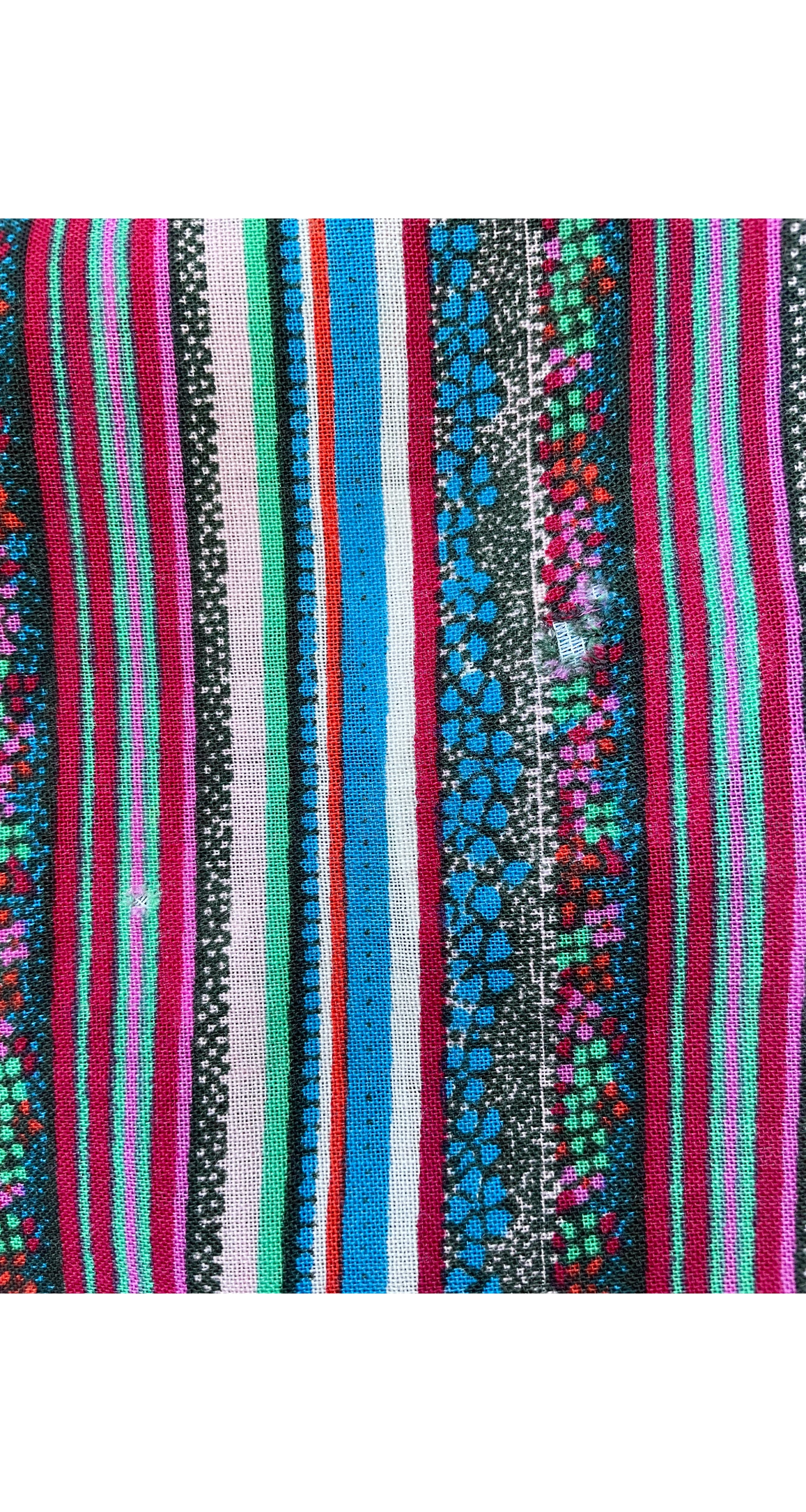 1978 S/S Runway Striped Wool Challis Dress