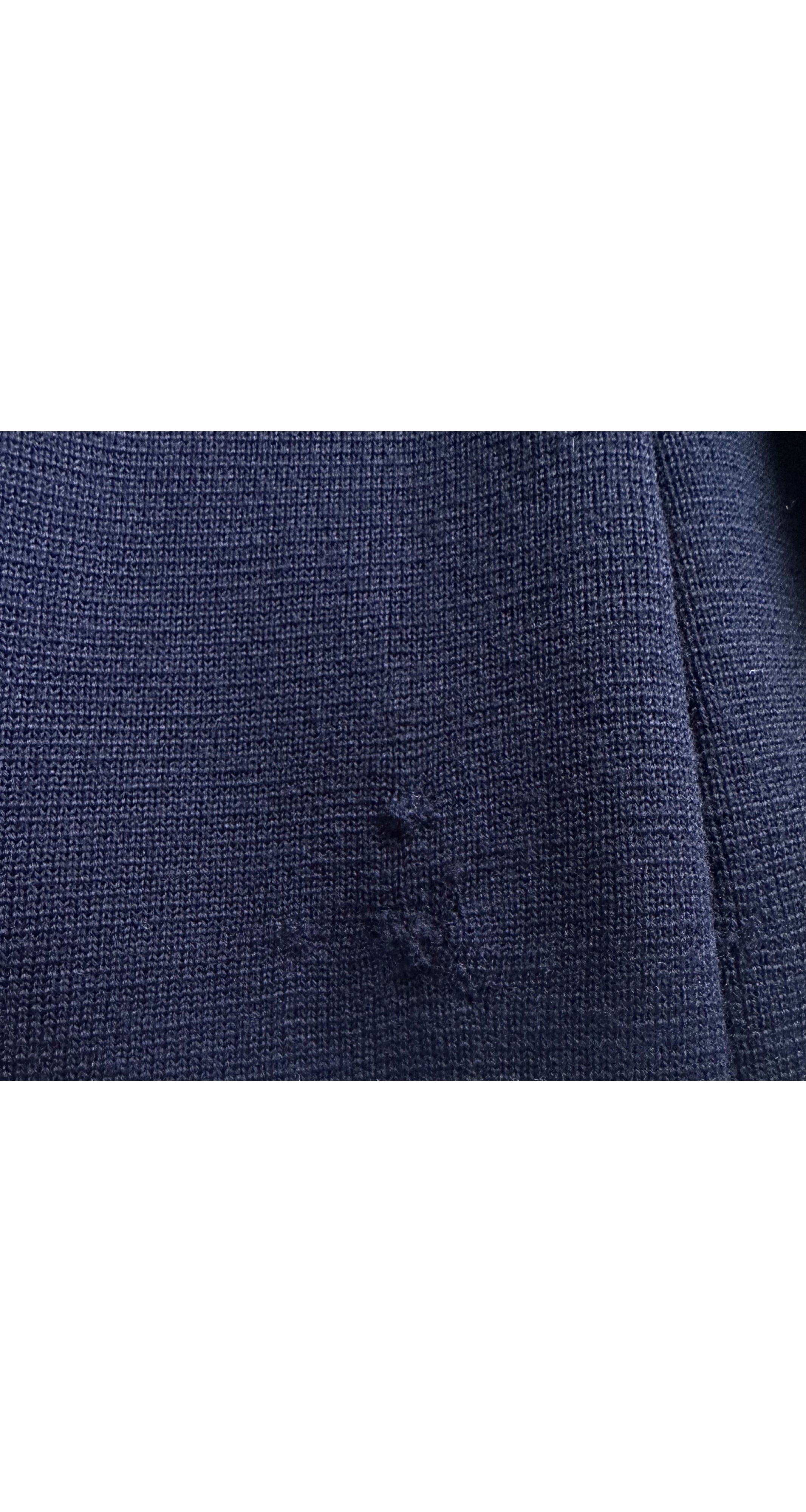 1960s Navy Double-Knit Wool Yarn Trim Coat