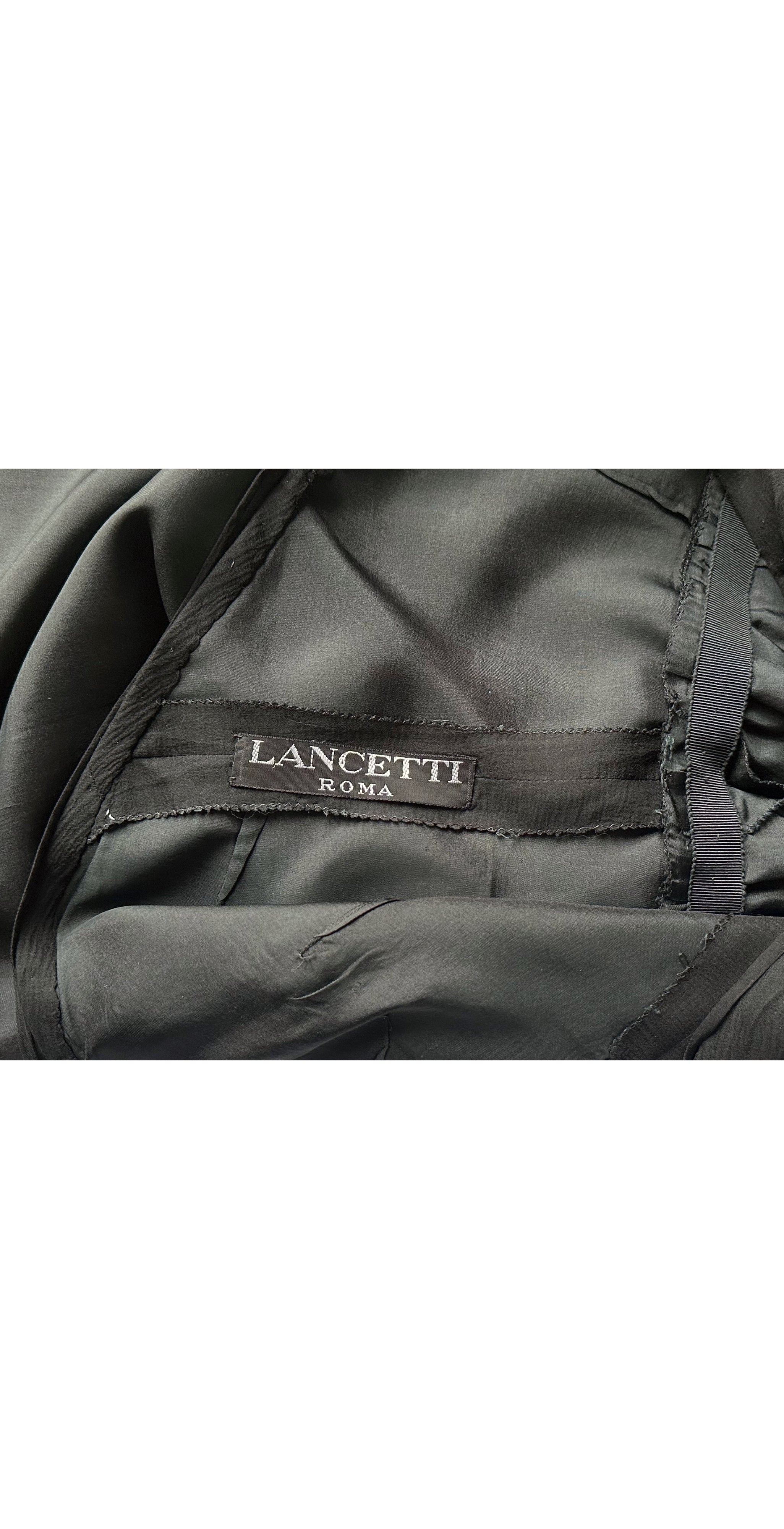 1960s Black Silk Sweetheart Neckline Slip Dress