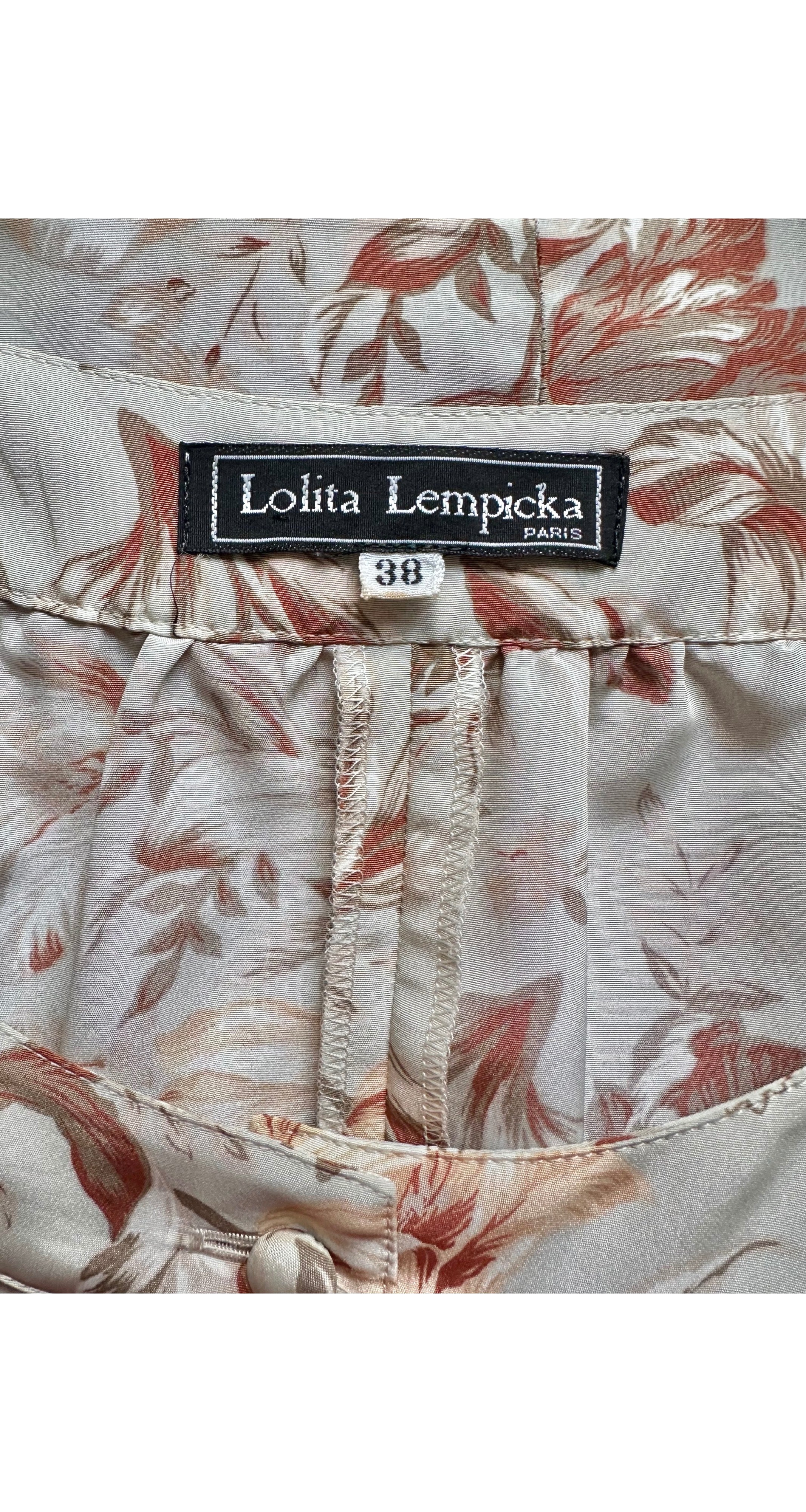 1990s Tulip Print Long Sleeve Blouse