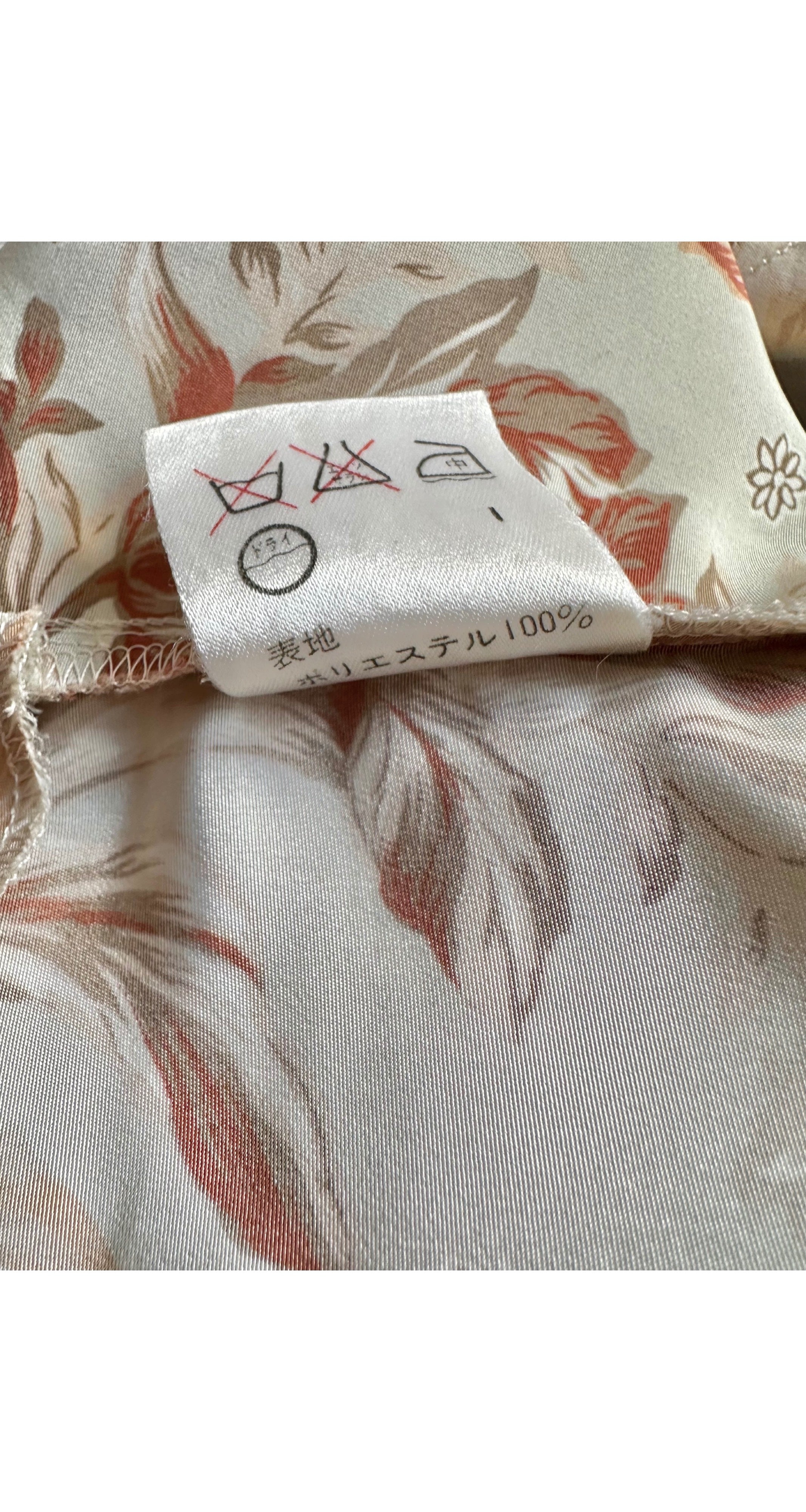 1990s Tulip Print Long Sleeve Blouse