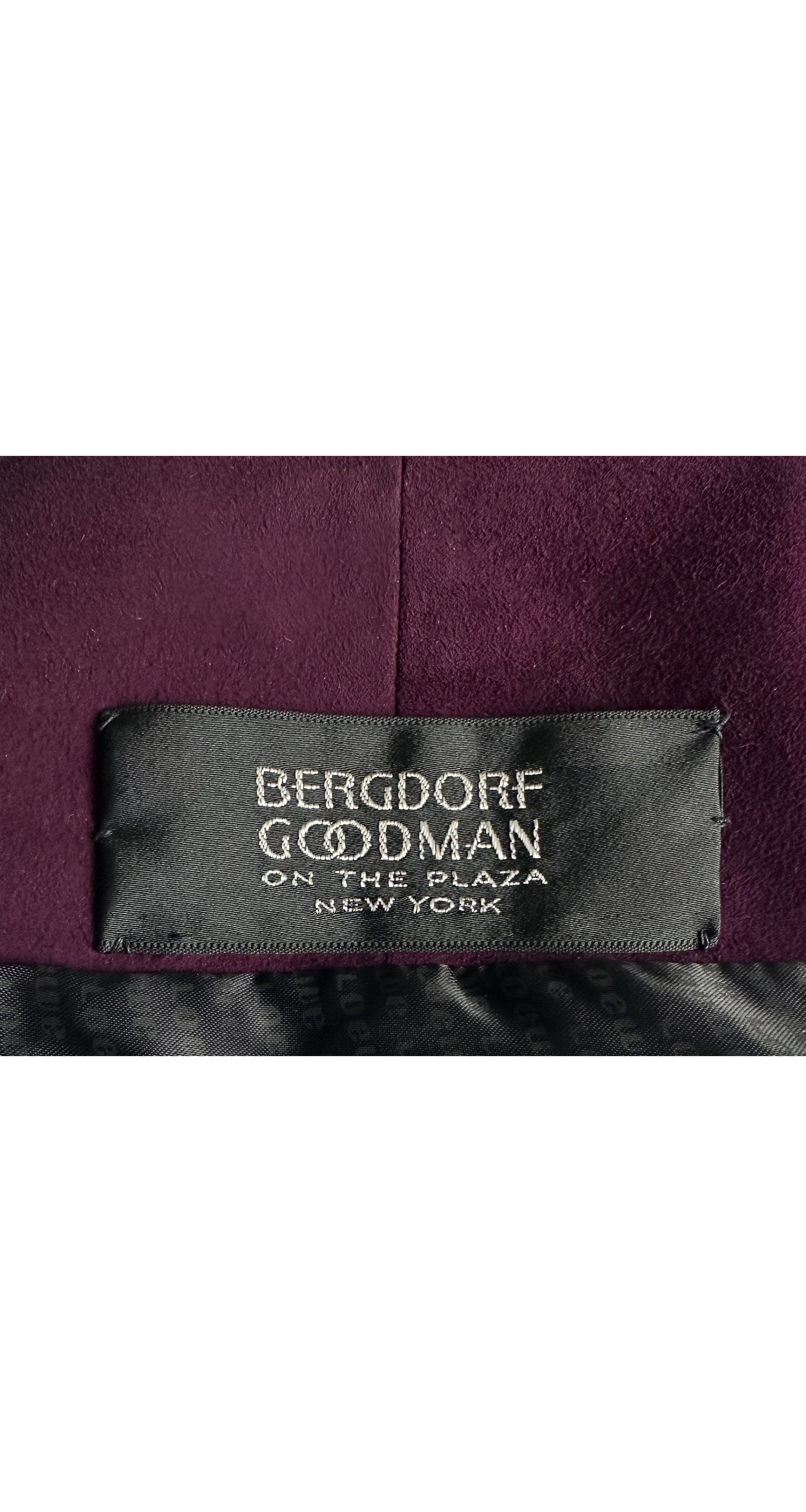 1970s Aubergine Suede Double-Breasted Trench Coat