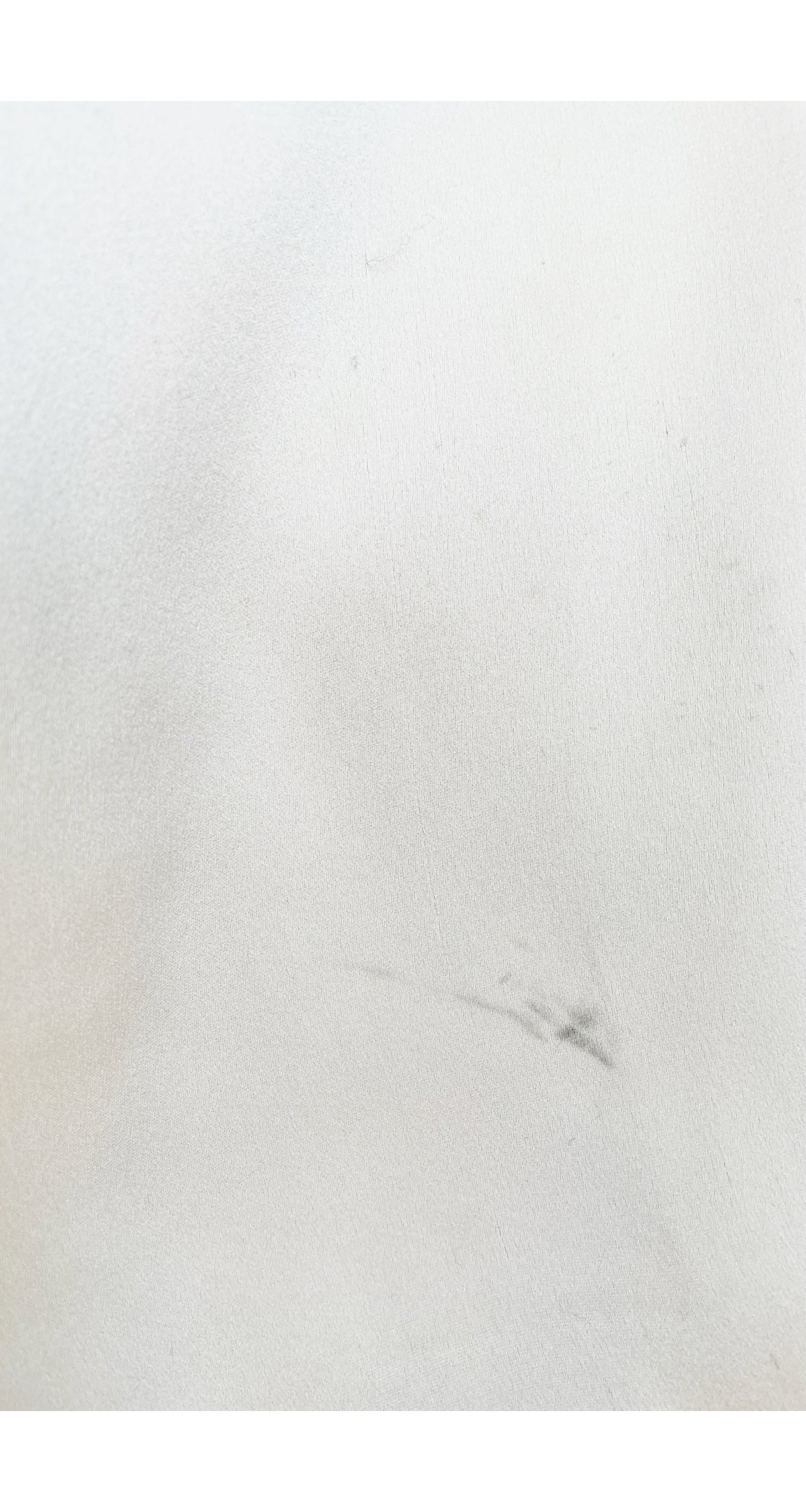 1967 Beaded Cut-Out Ivory Silk Evening Gown