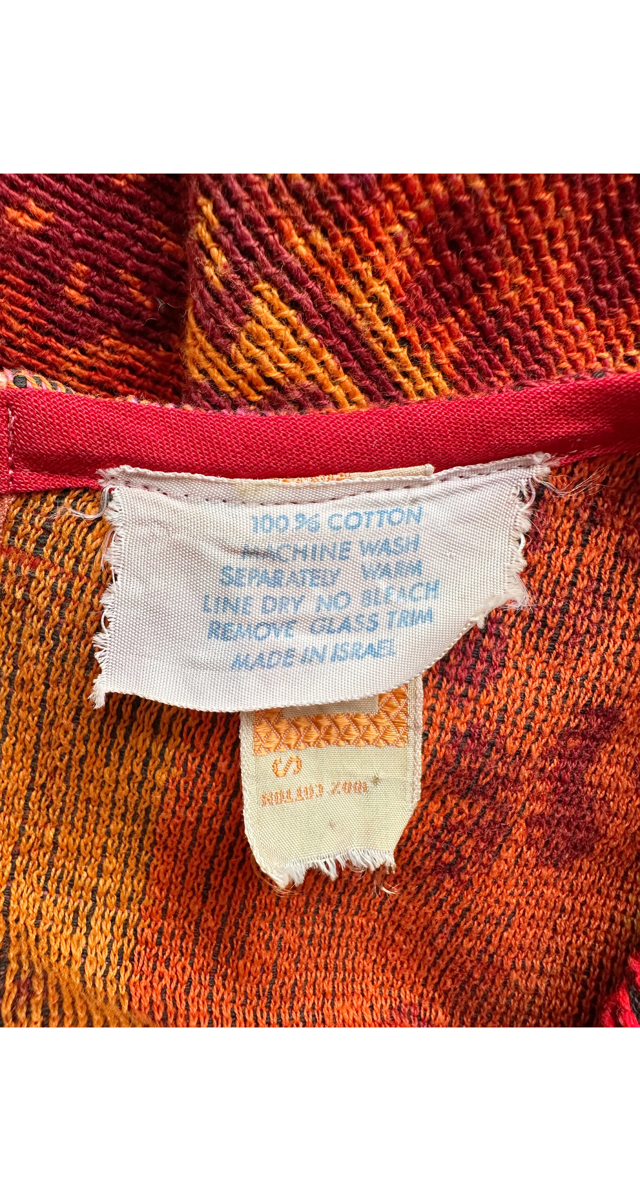 1970s Floral Embroidered Woven Cotton Caftan