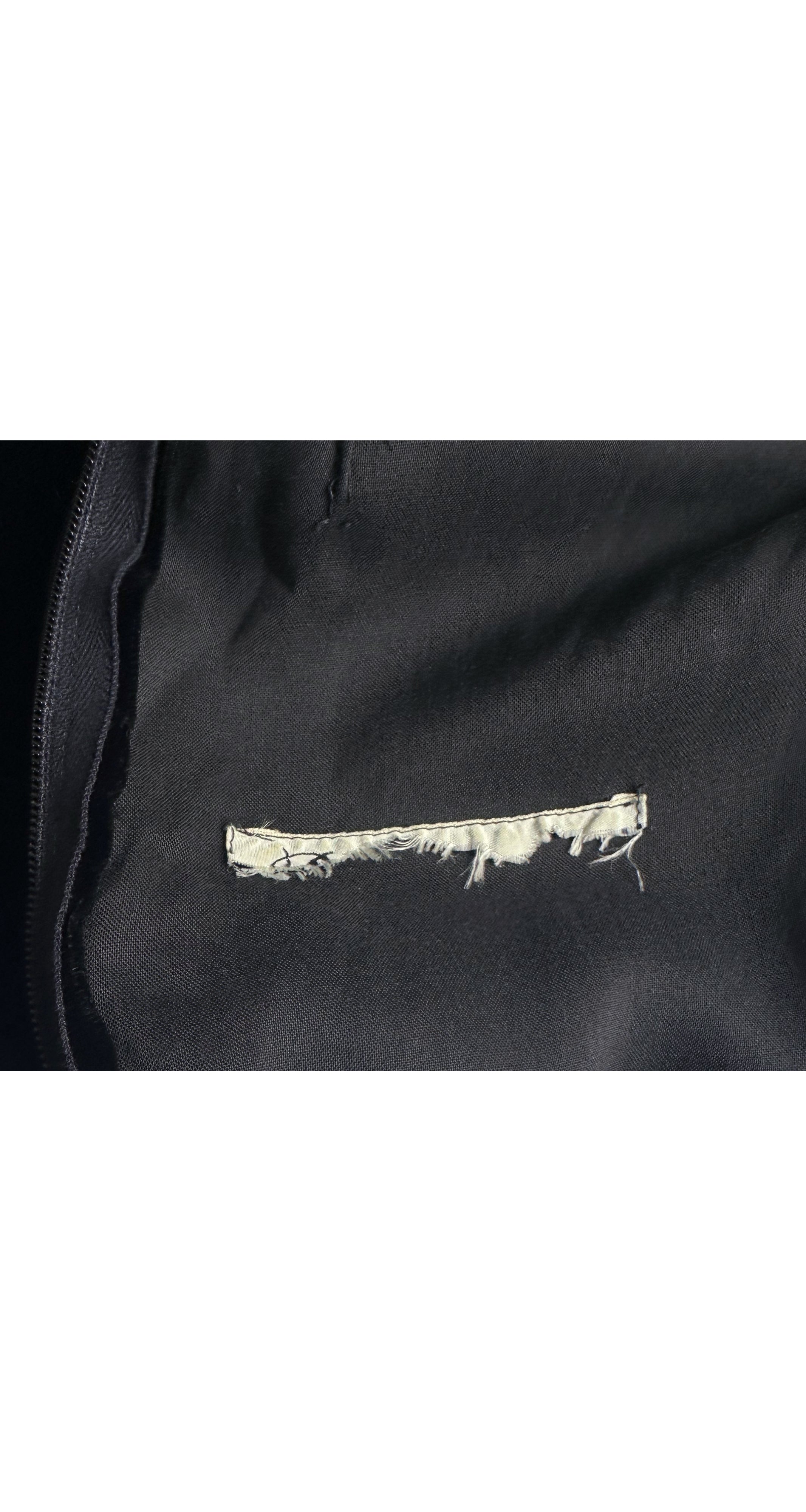 1960s Black Velvet Fur Trim Evening Dress