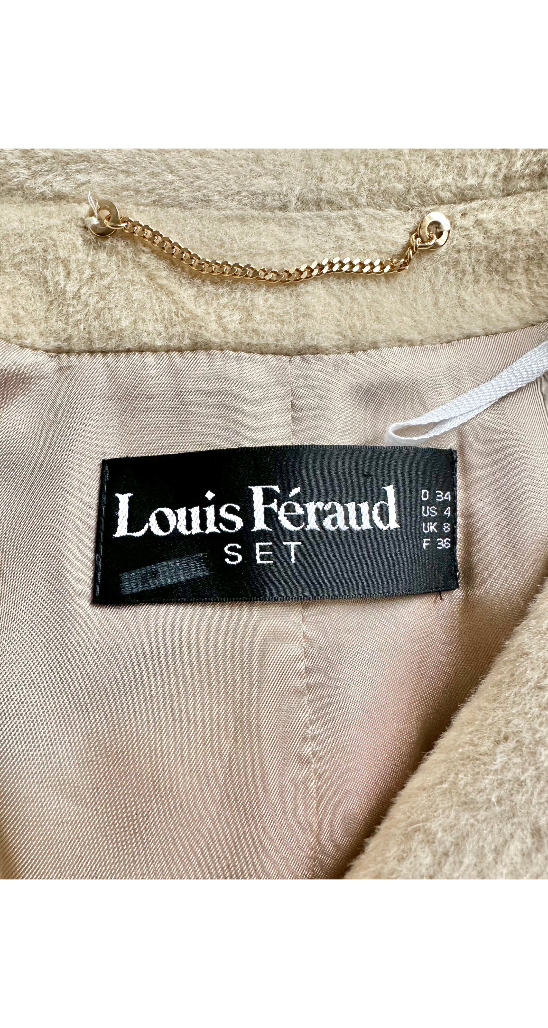 1990s Cream Cashmere & Wool Cocoon Coat