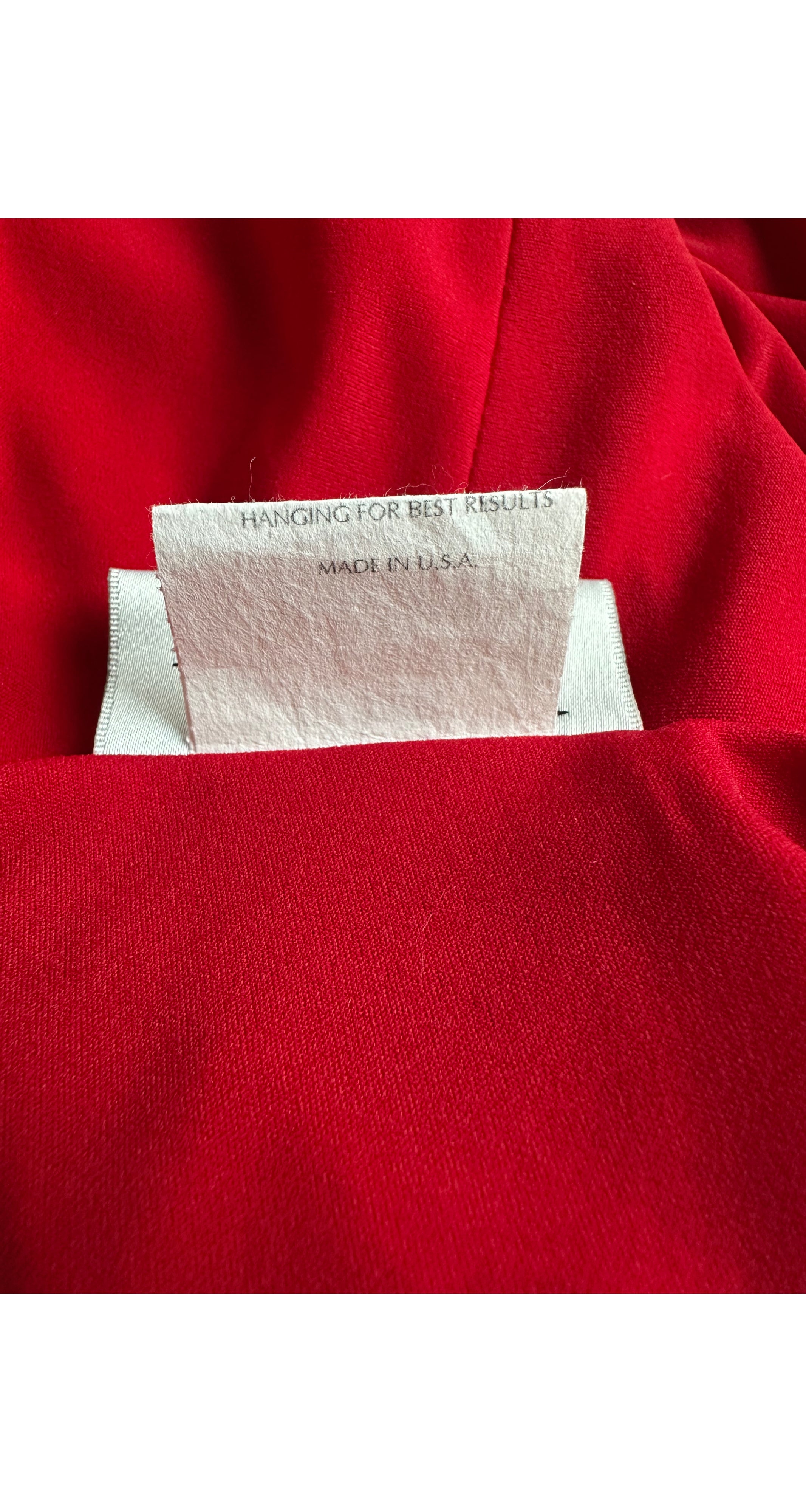 1990s Red Jersey Handkerchief Hem Convertible Dress