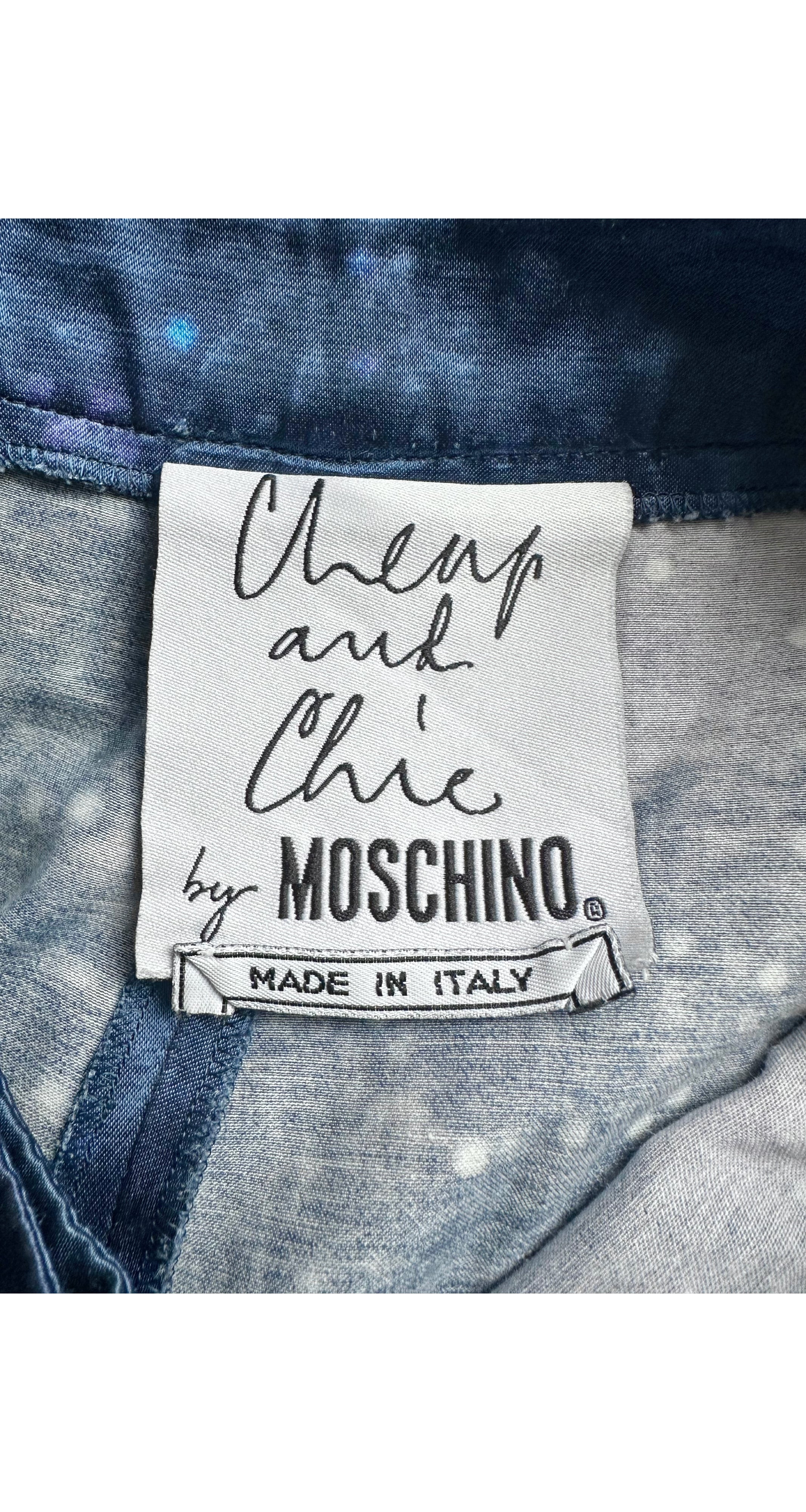 1997 S/S Galaxy Print Cotton Sateen Pants