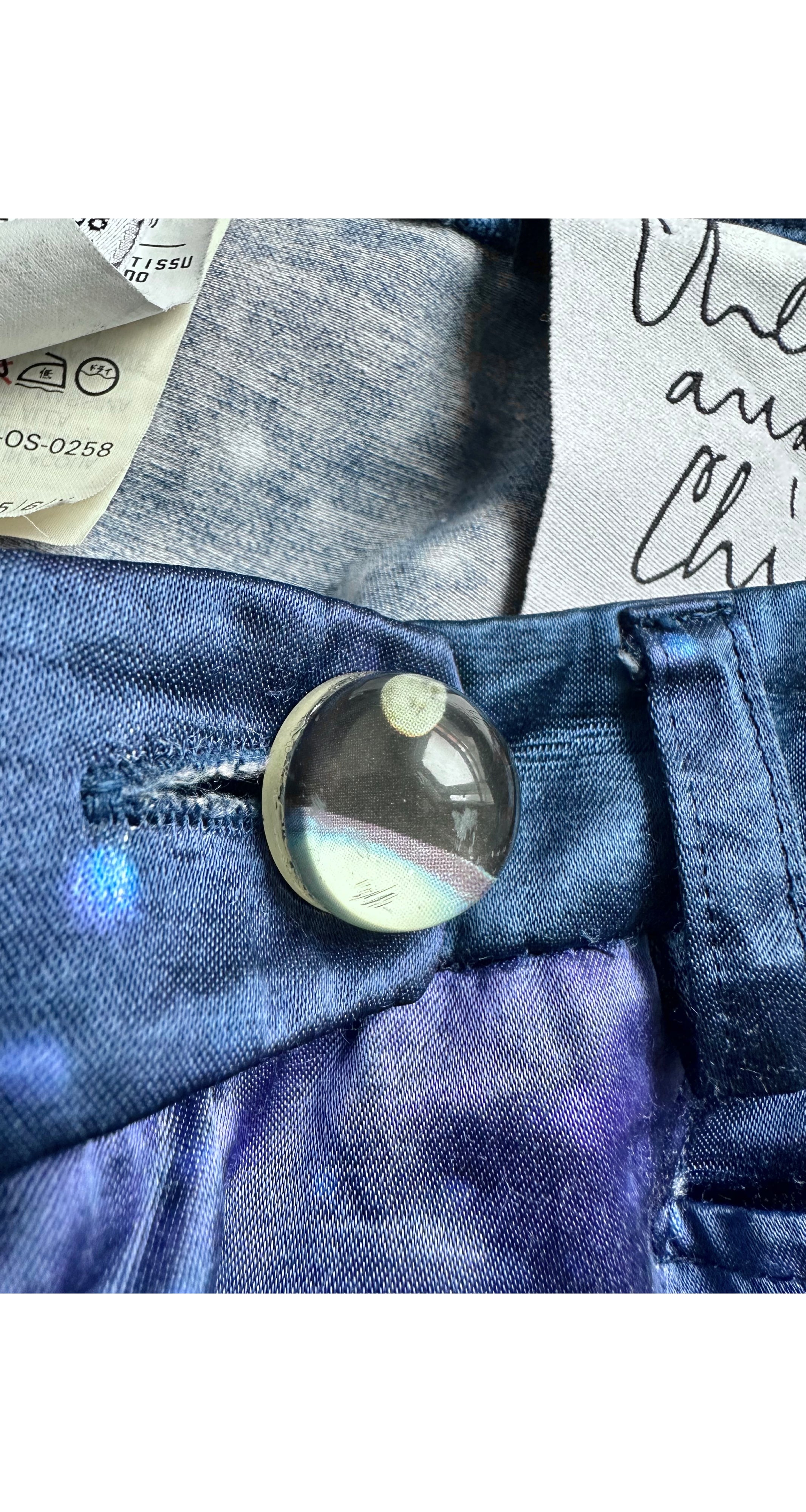 1997 S/S Galaxy Print Cotton Sateen Pants