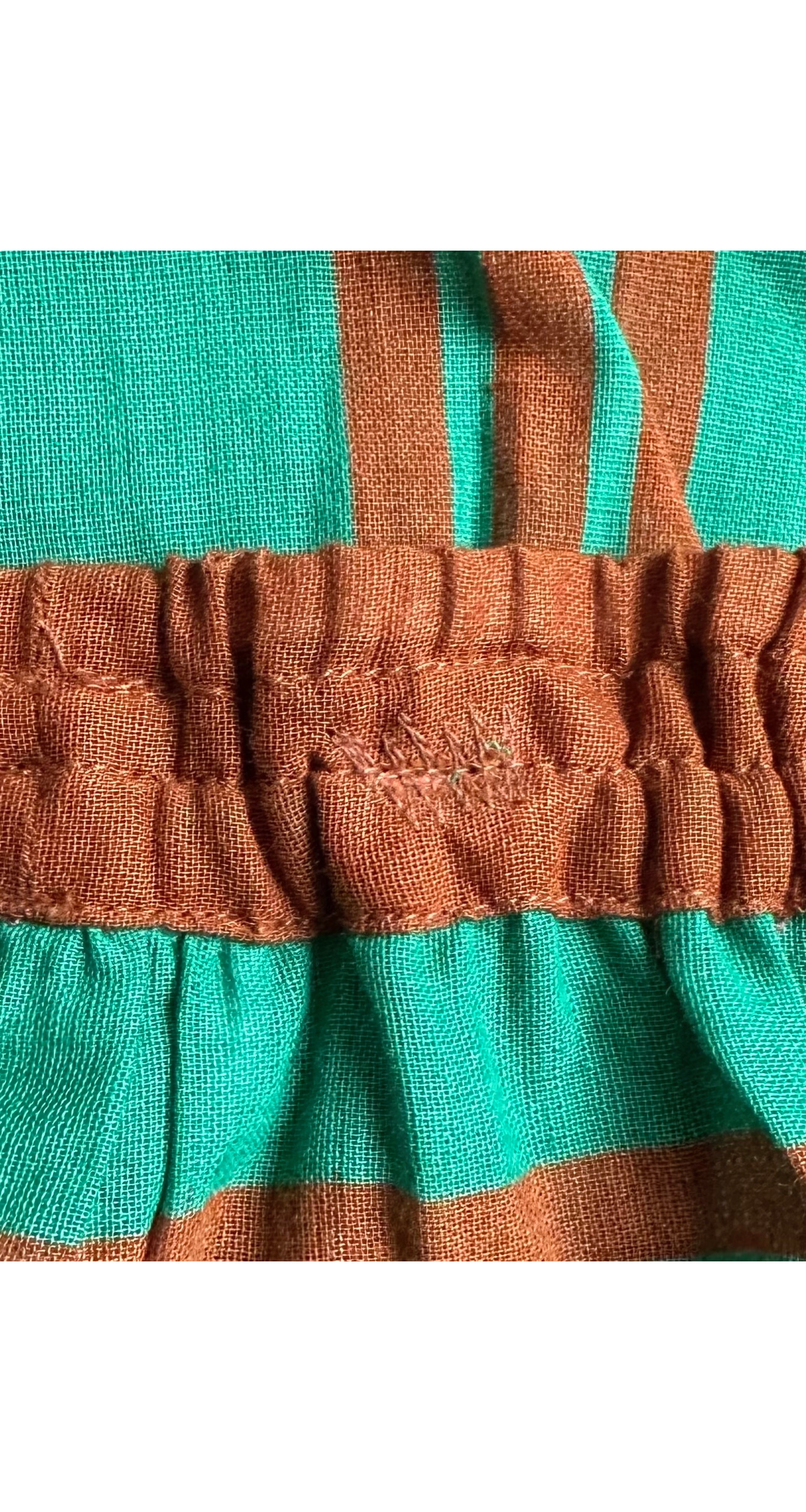 1982 S/S Striped Cotton Voile Asymmetrical Skirt