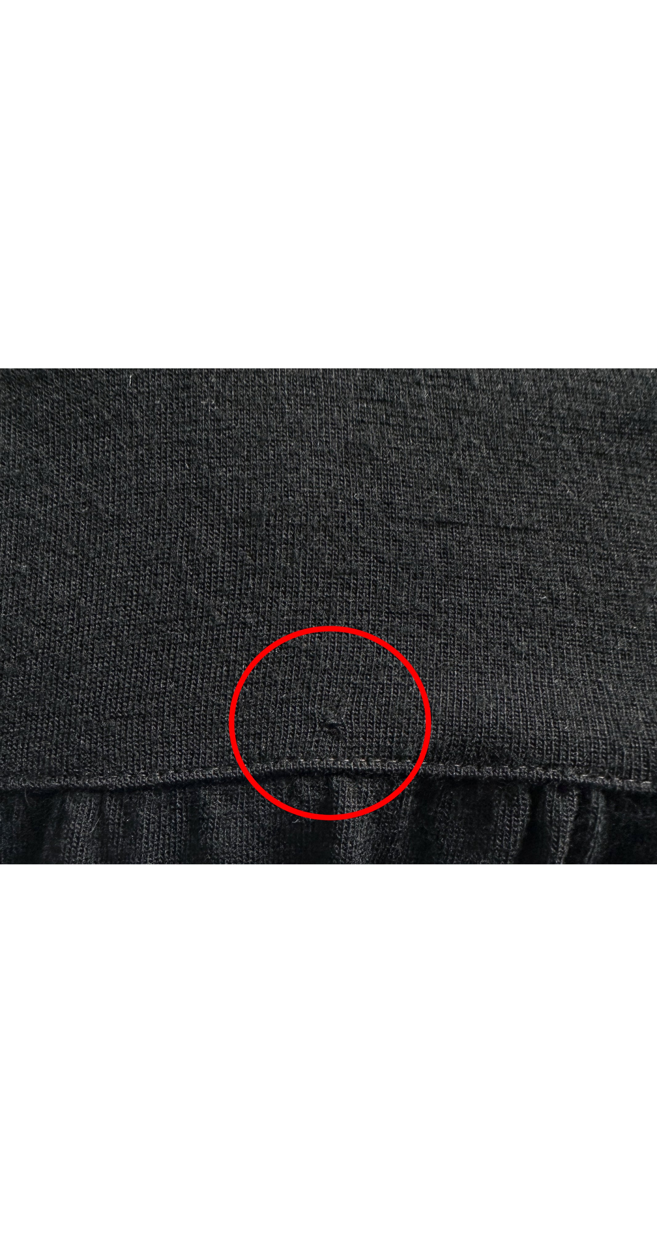 1970s Signature Black Wool Knit Balloon Sleeve