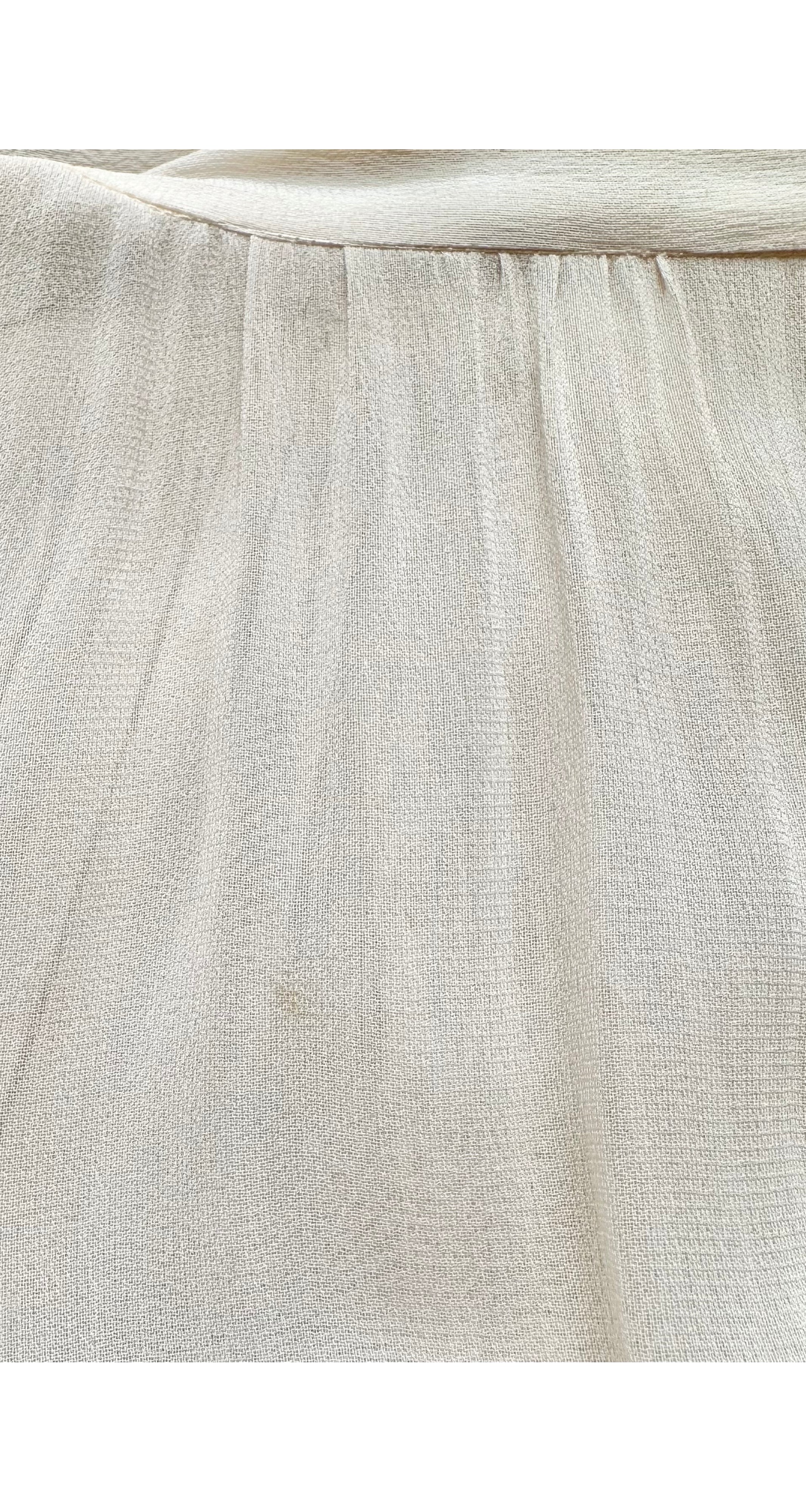 1940s Gold Lamé & Ivory Silk Chiffon Gown