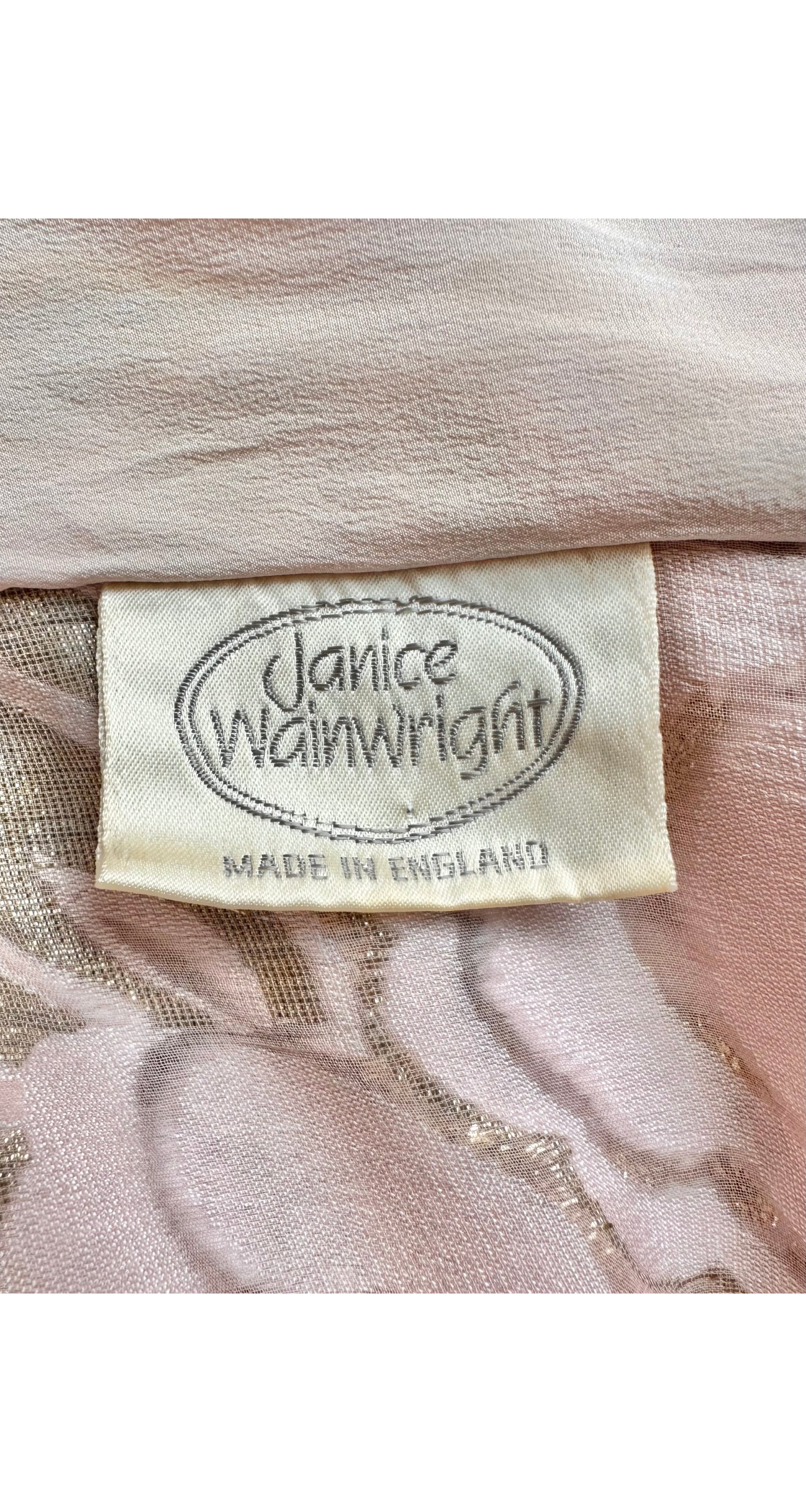 1980s Floral Lurex Burnout Velvet Batwing Jacket