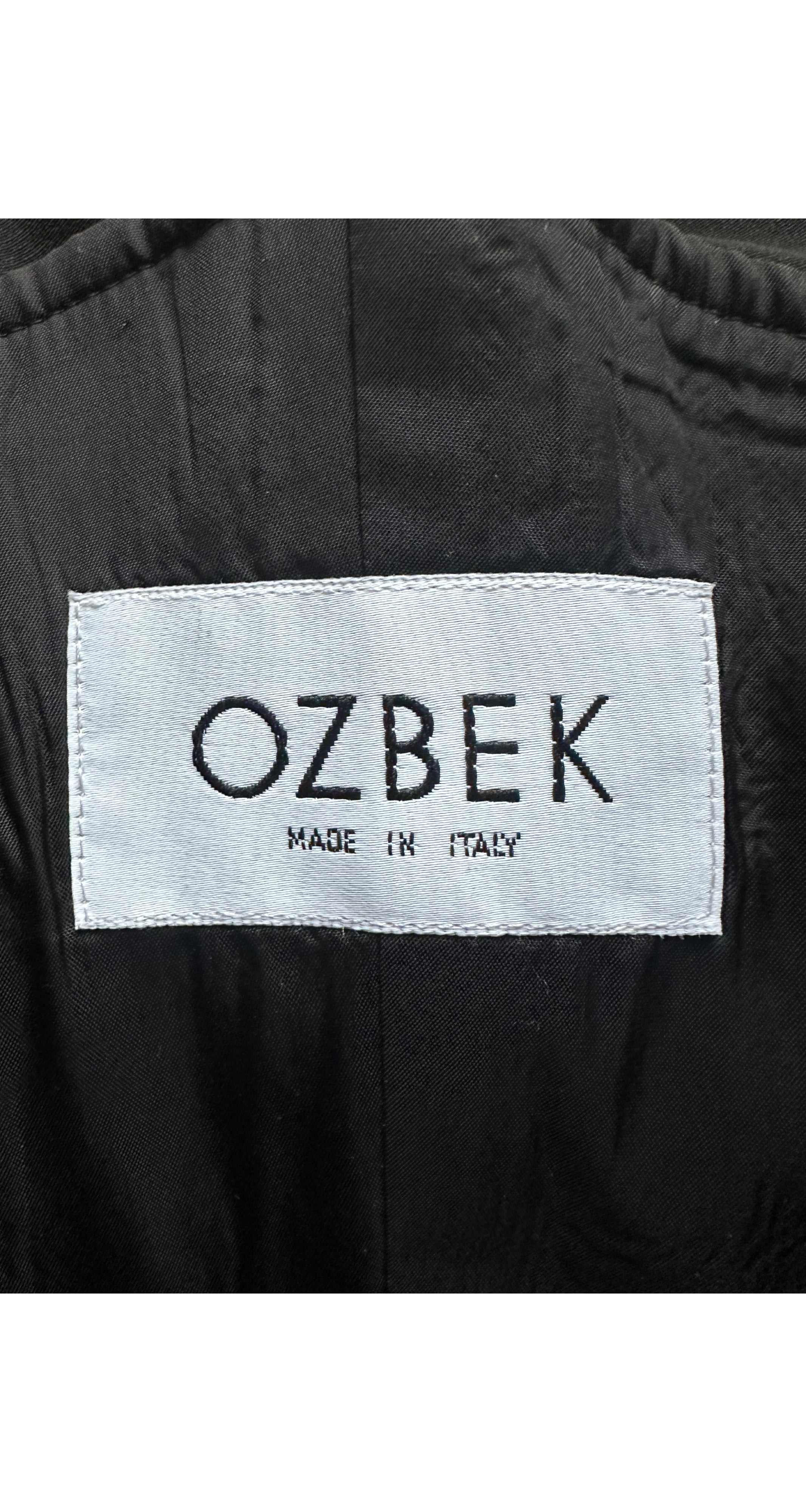 1992 F/W Black Rayon Crepe Tails Belt