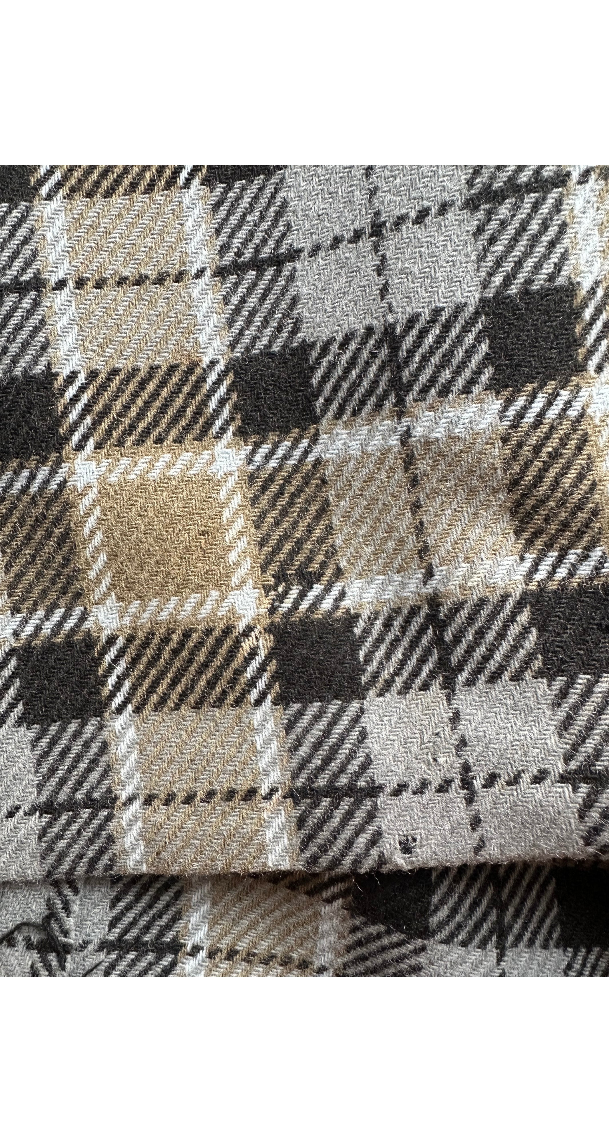 1960s Tartan Wool Belted Long Sleeve Dress