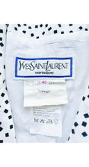 1980s Confetti Print White Cotton Vest
