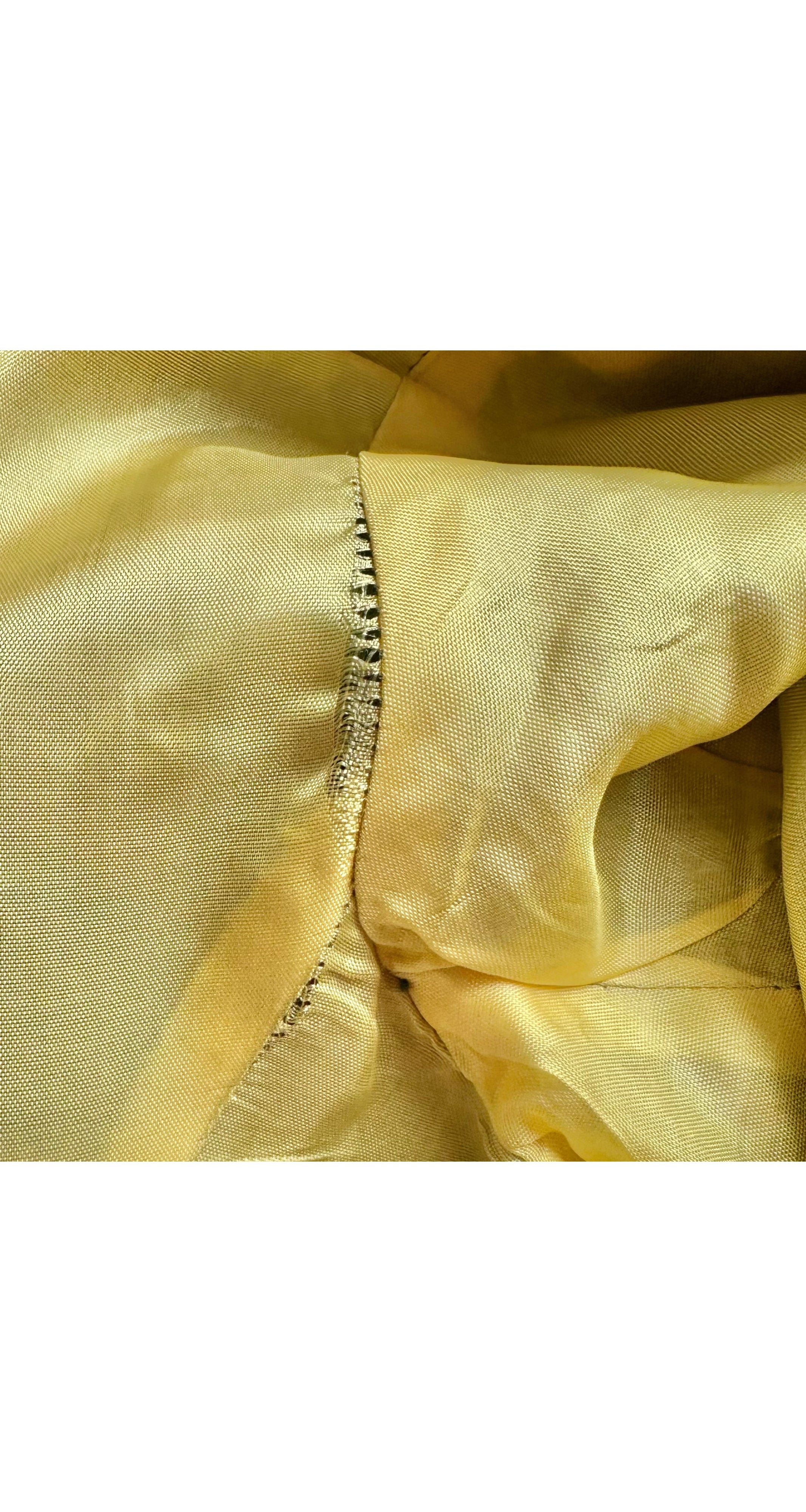 1960s Iridescent Copper & Green Floral Damask Tunic