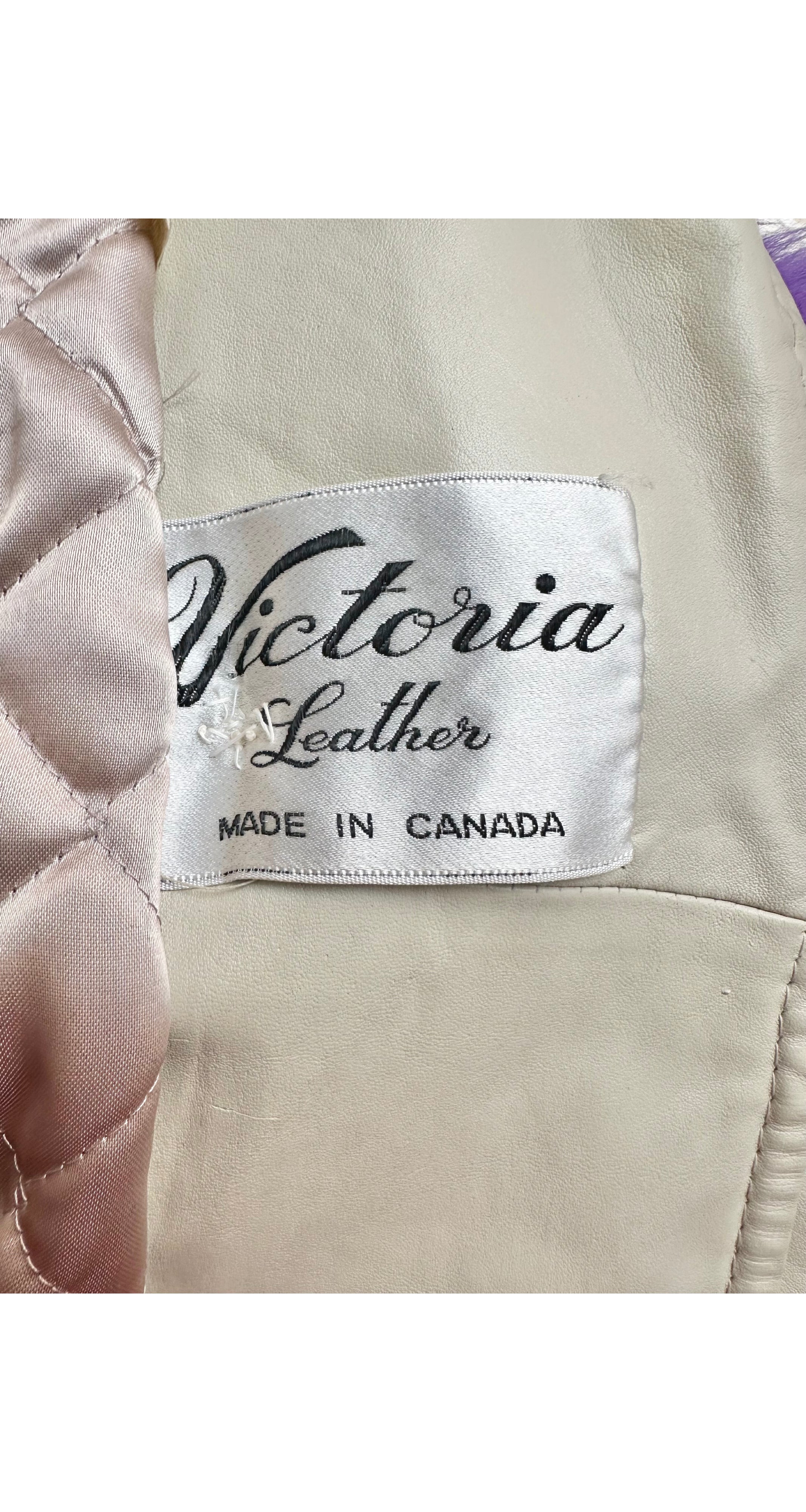 1960s Purple Sheepskin Leather Double-Breasted Coat